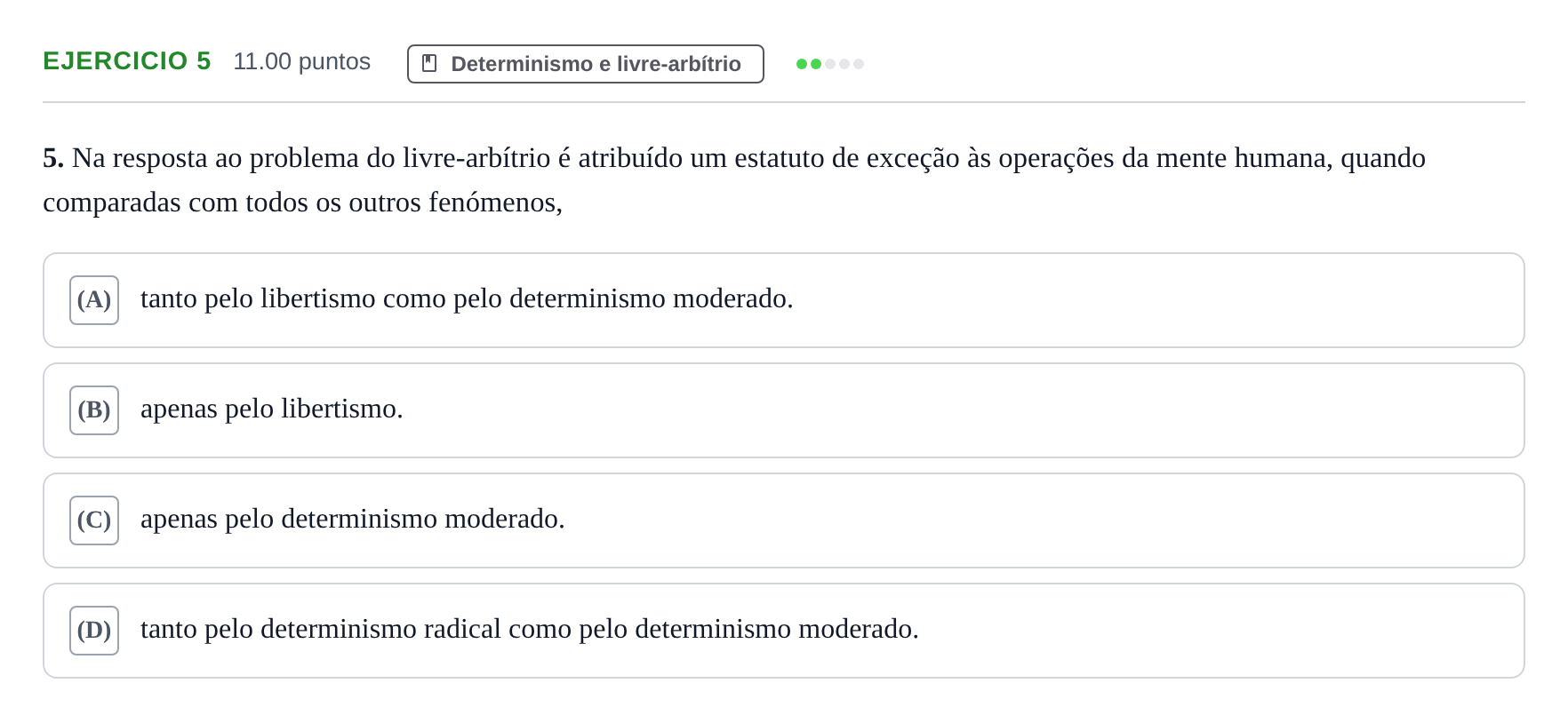 Enunciado: Exercício 5 · Exame Nacional Filosofia 2.ª fase 2024