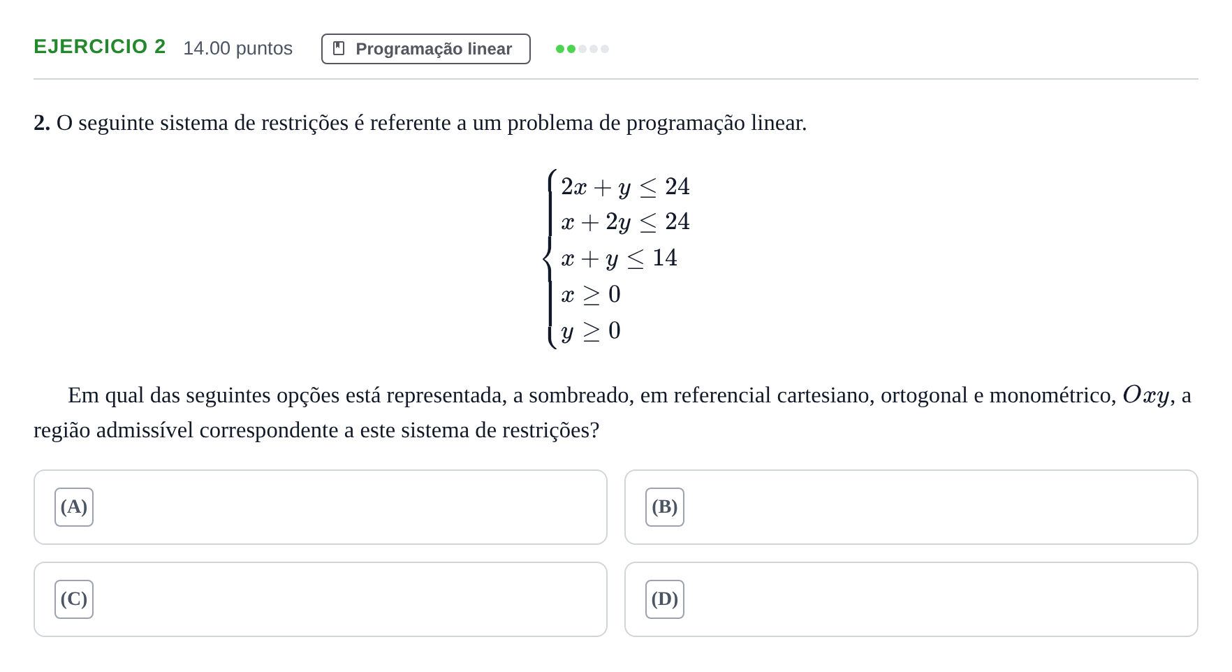 Enunciado: Exercício 2 · Exame Nacional Matemática B Época especial 2024