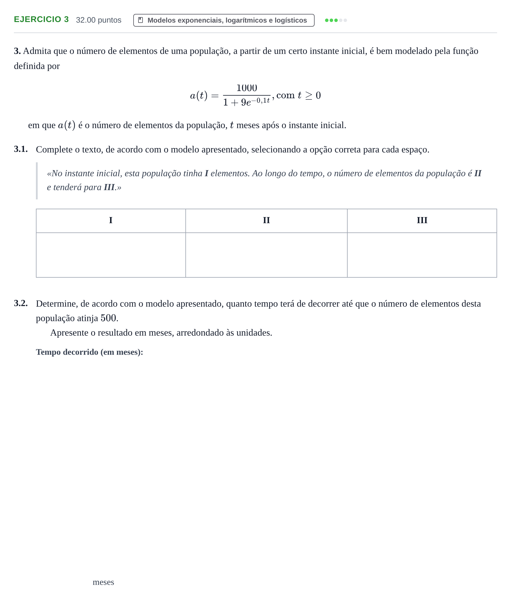 Enunciado: Exercício 3 · Exame Nacional Matemática B Época especial 2024