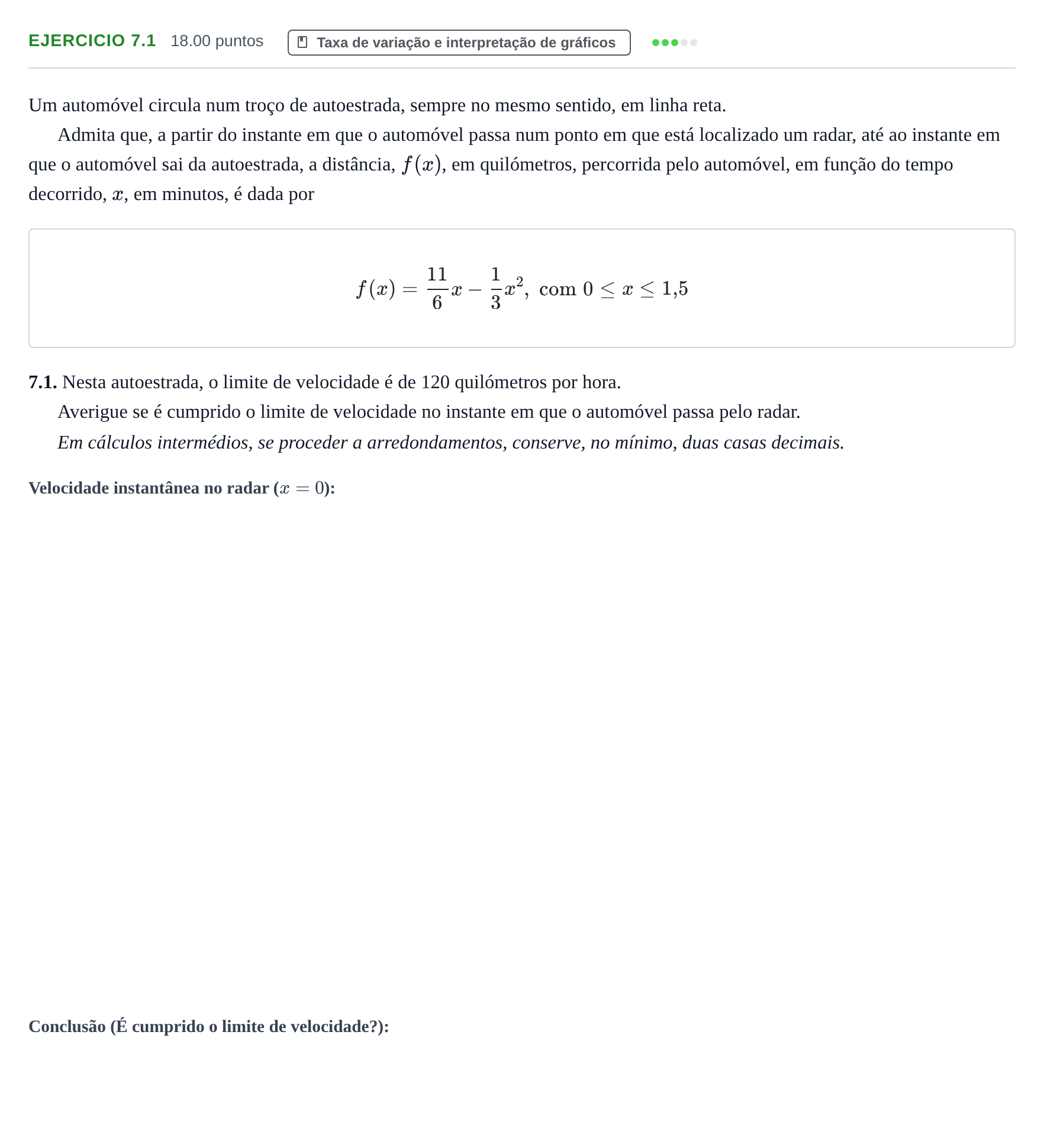Enunciado: Exercício 7.1 · Exame Nacional Matemática B Época especial 2024