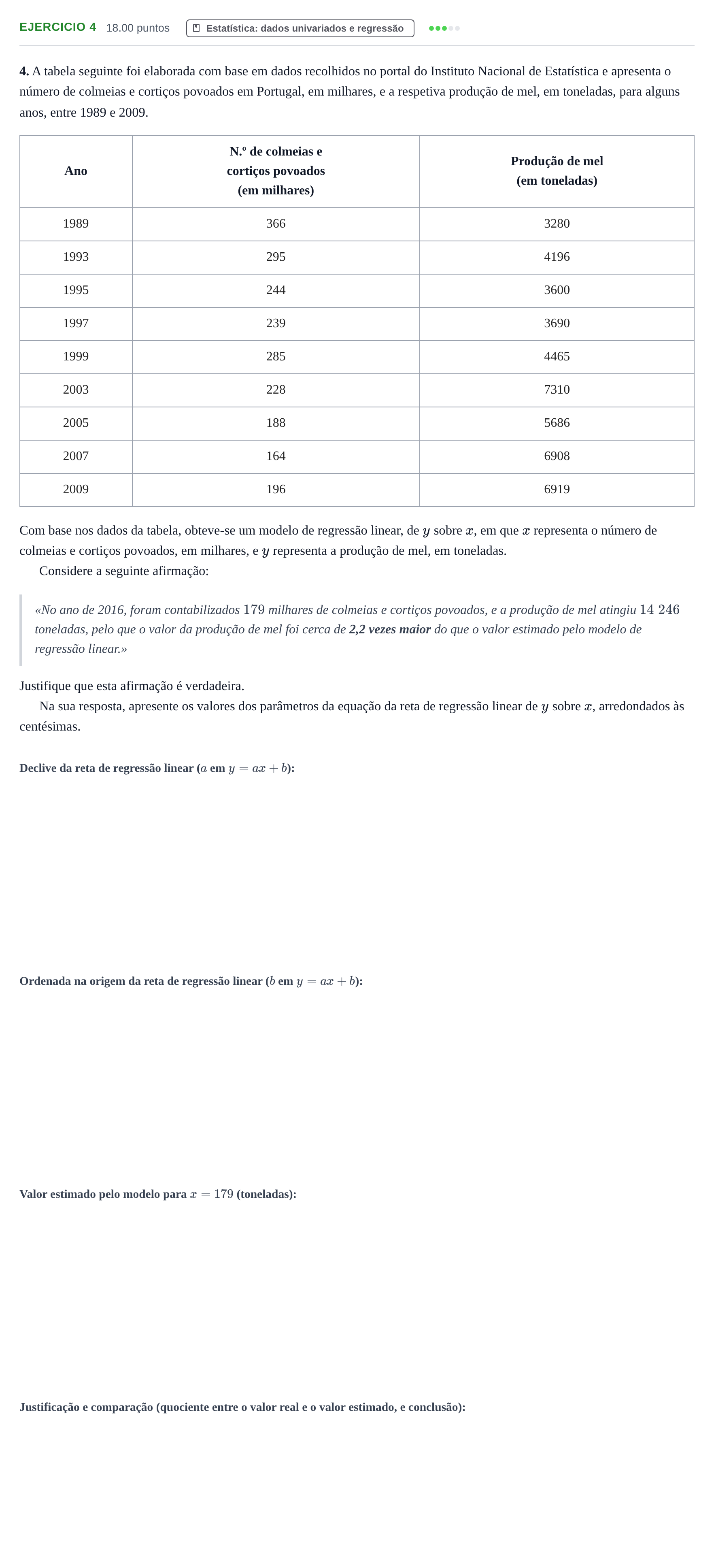 Enunciado: Exercício 4 · Exame Nacional Matemática B 1.ª fase 2024