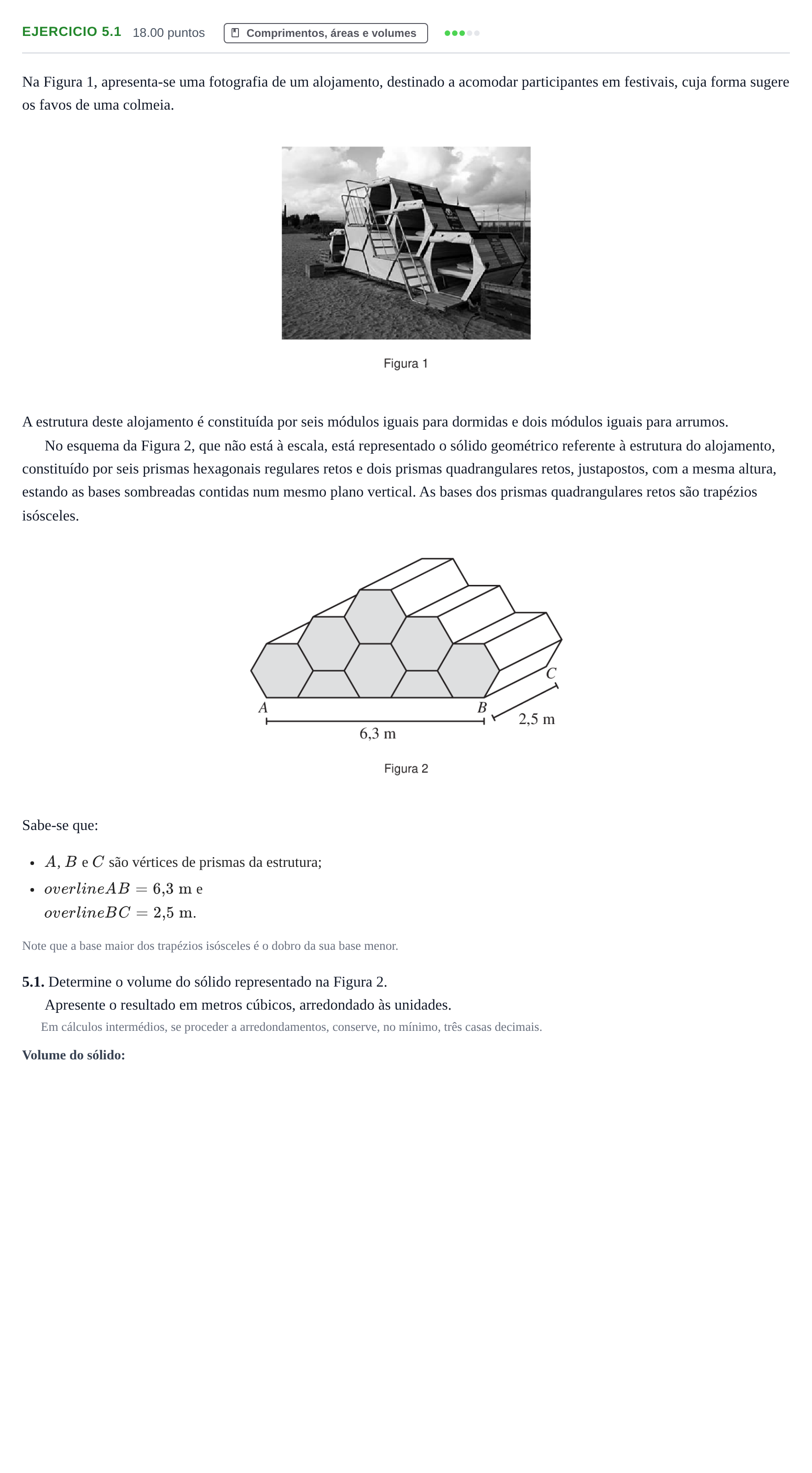 Enunciado: Exercício 5.1 · Exame Nacional Matemática B 1.ª fase 2024