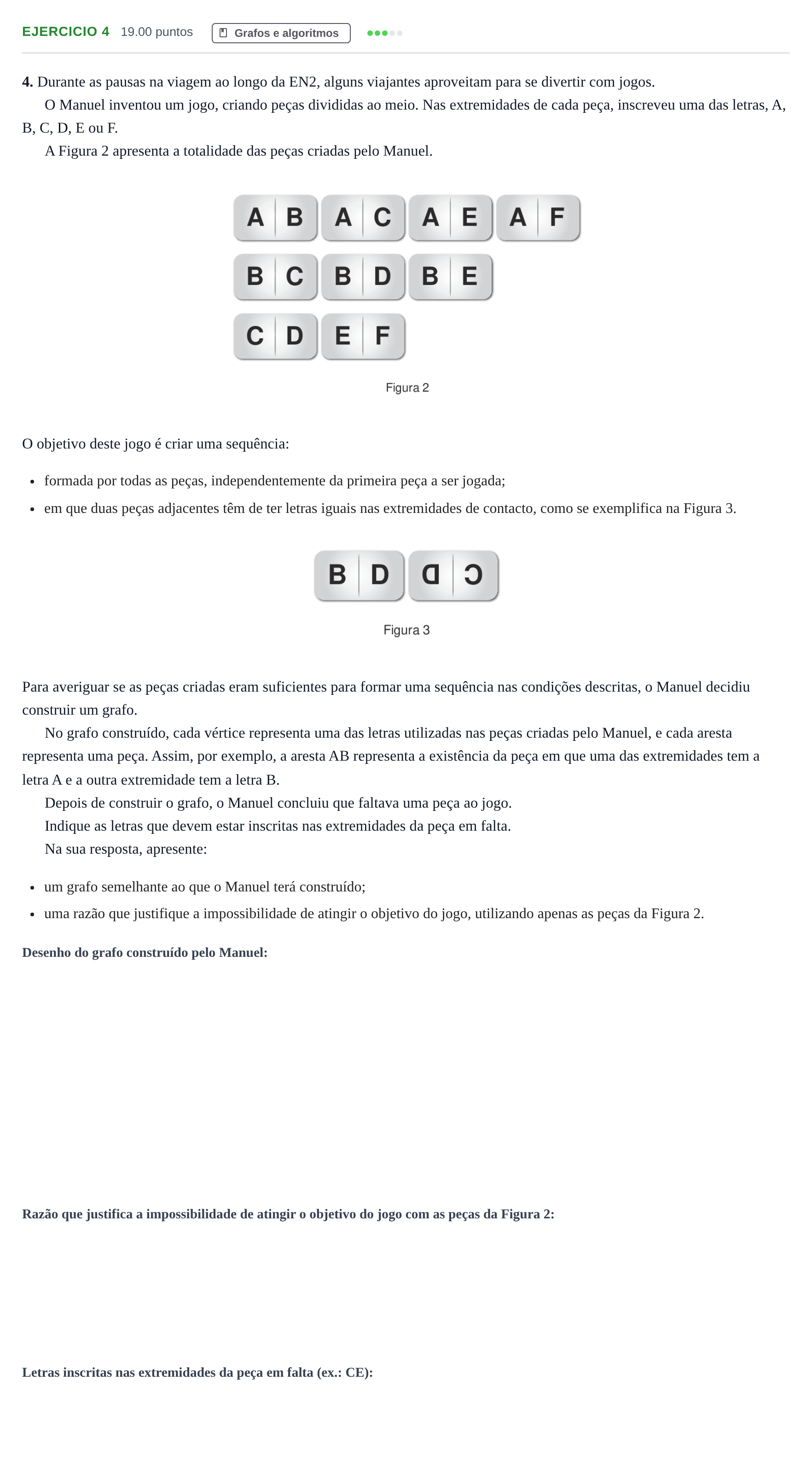 Enunciado: Exercício 4 · Exame Nacional Matemática Aplicada às Ciências Sociais 1.ª fase 2024