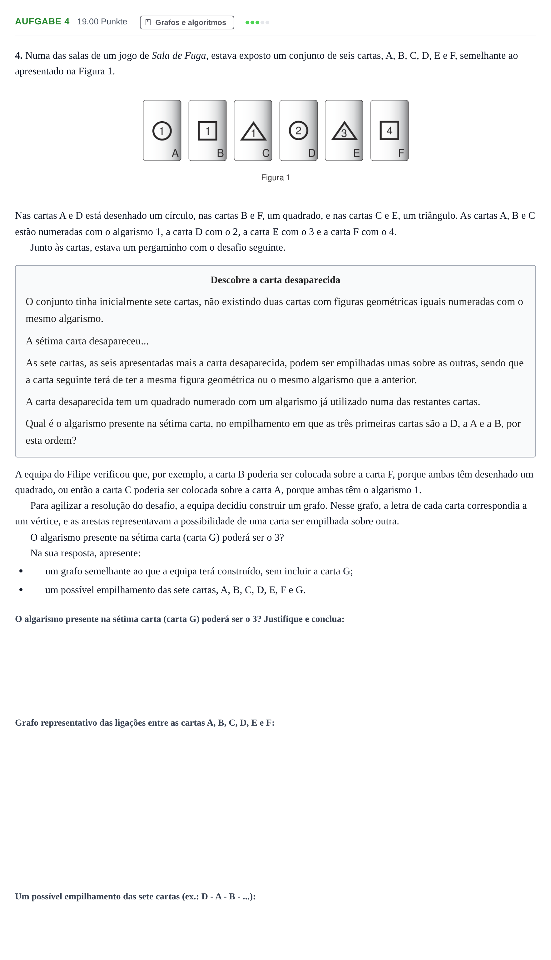 Enunciado: Exercício 4 · Exame Nacional Matemática Aplicada às Ciências Sociais 2.ª fase 2024