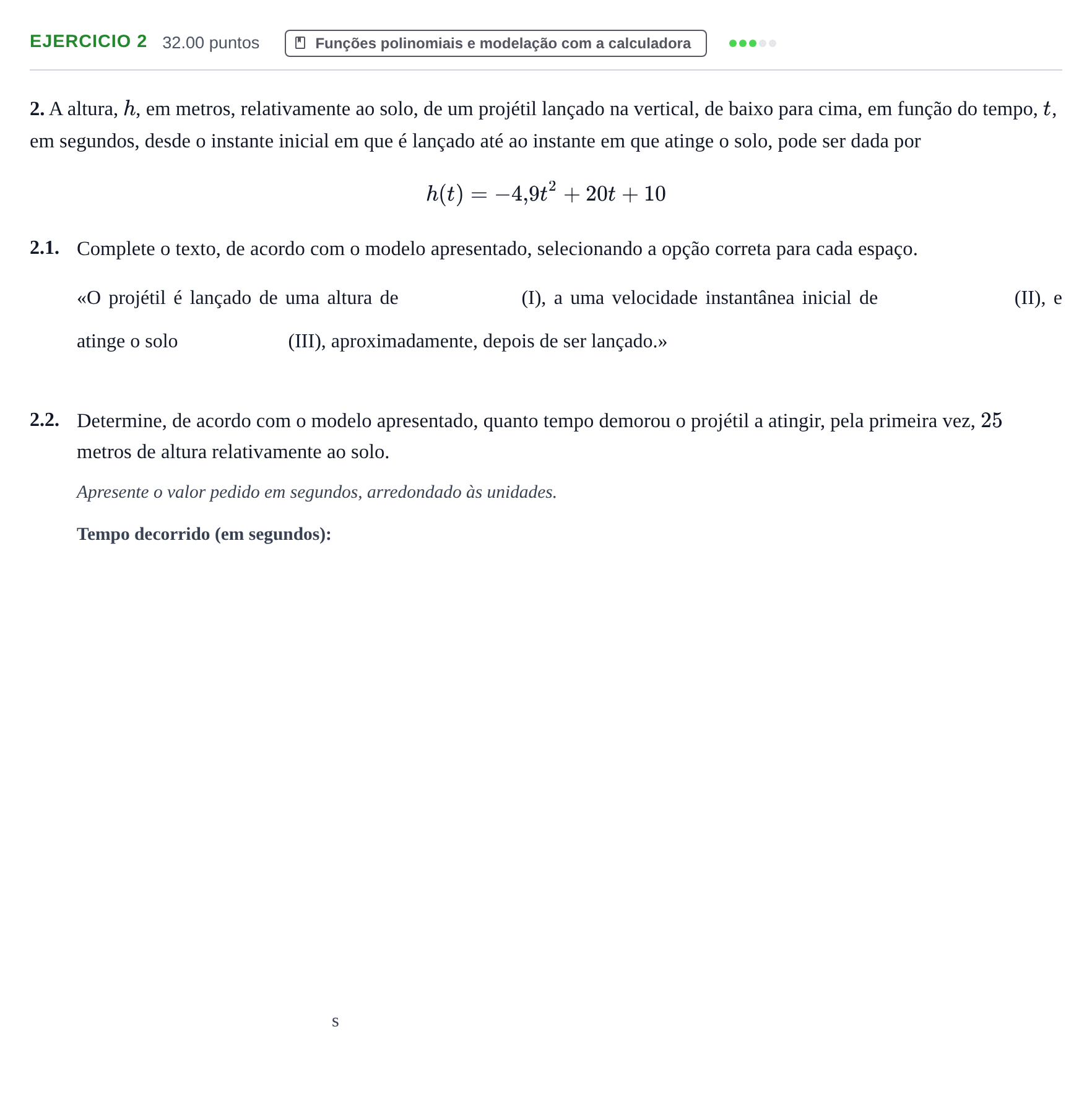 Enunciado: Exercício 2 · Exame Nacional Matemática B 2.ª fase 2024