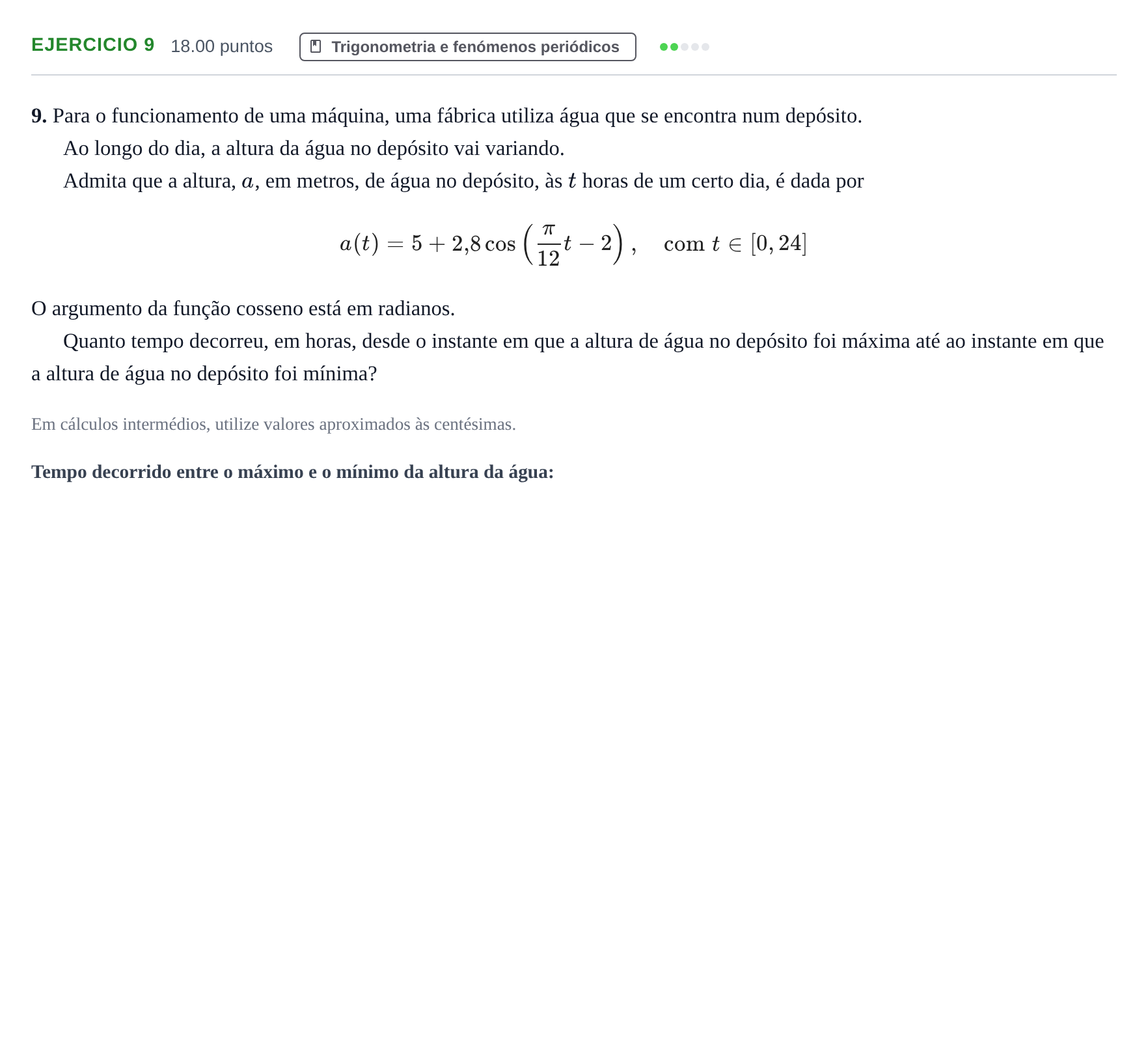 Enunciado: Exercício 9 · Exame Nacional Matemática B 2.ª fase 2024