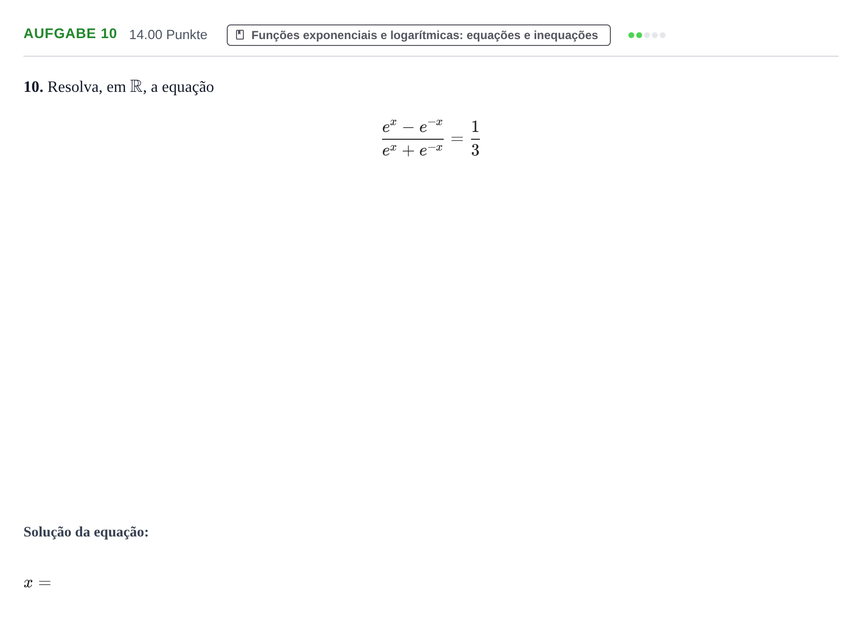 Enunciado: Exercício 10 · Exame Nacional Matemática A Época especial 2023