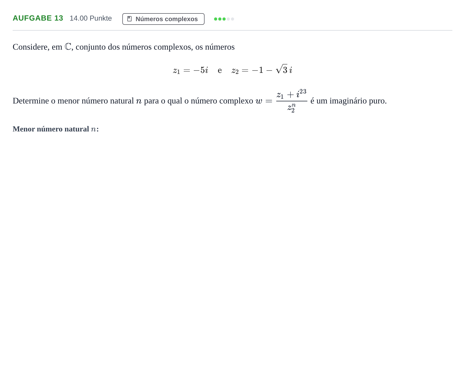 Enunciado: Exercício 13 · Exame Nacional Matemática A Época especial 2023