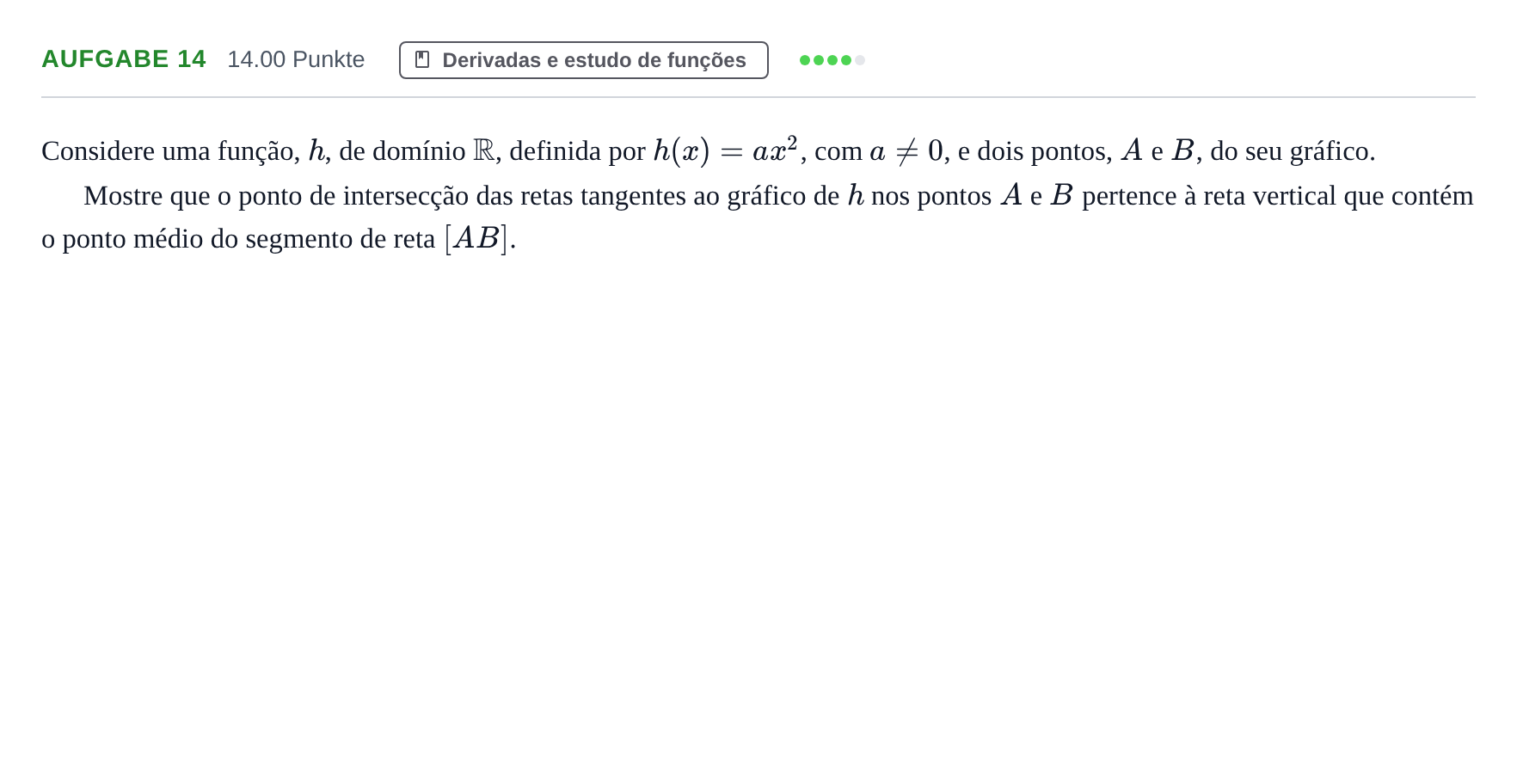 Enunciado: Exercício 14 · Exame Nacional Matemática A Época especial 2023