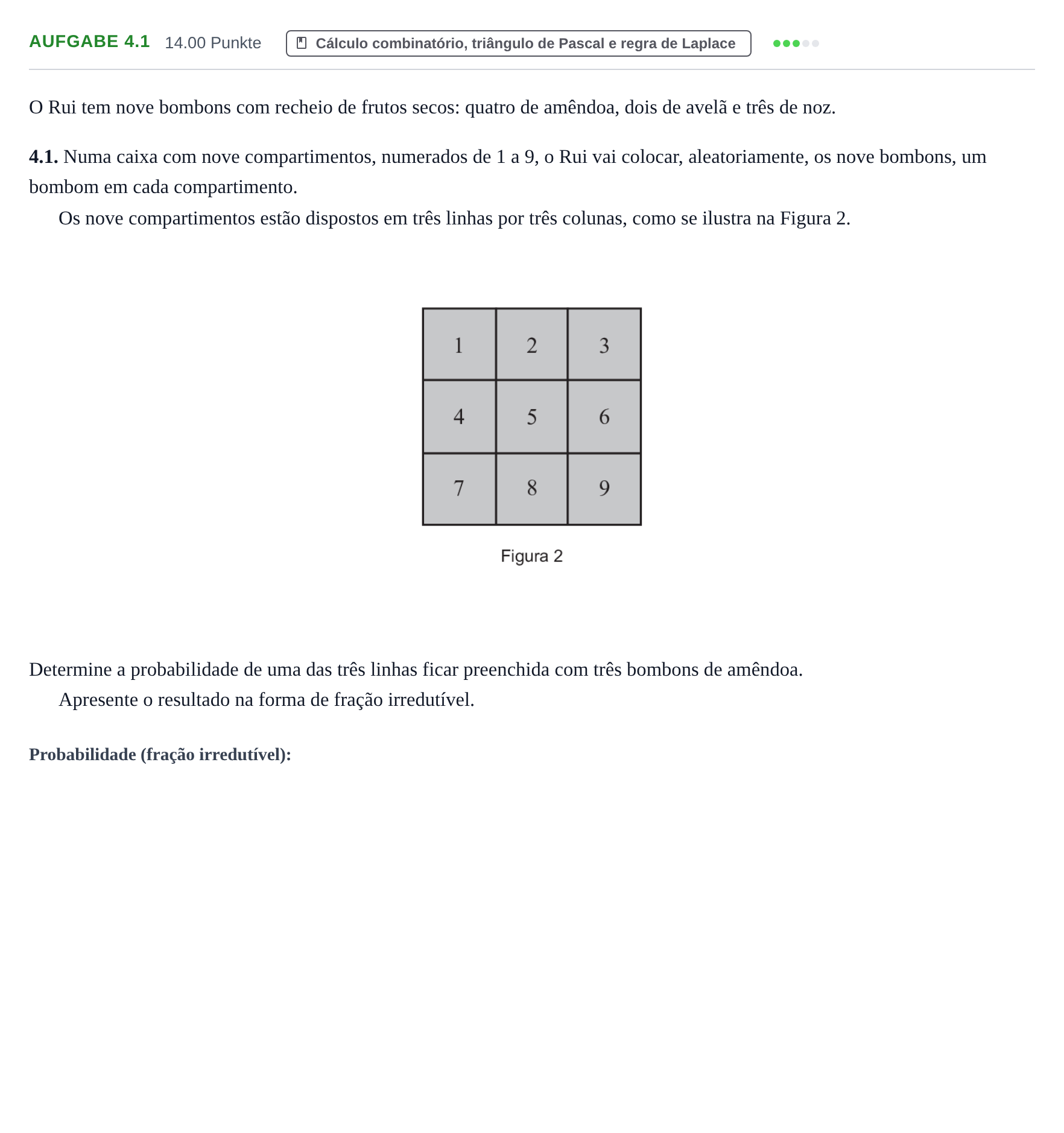 Enunciado: Exercício 4.1 · Exame Nacional Matemática A Época especial 2023