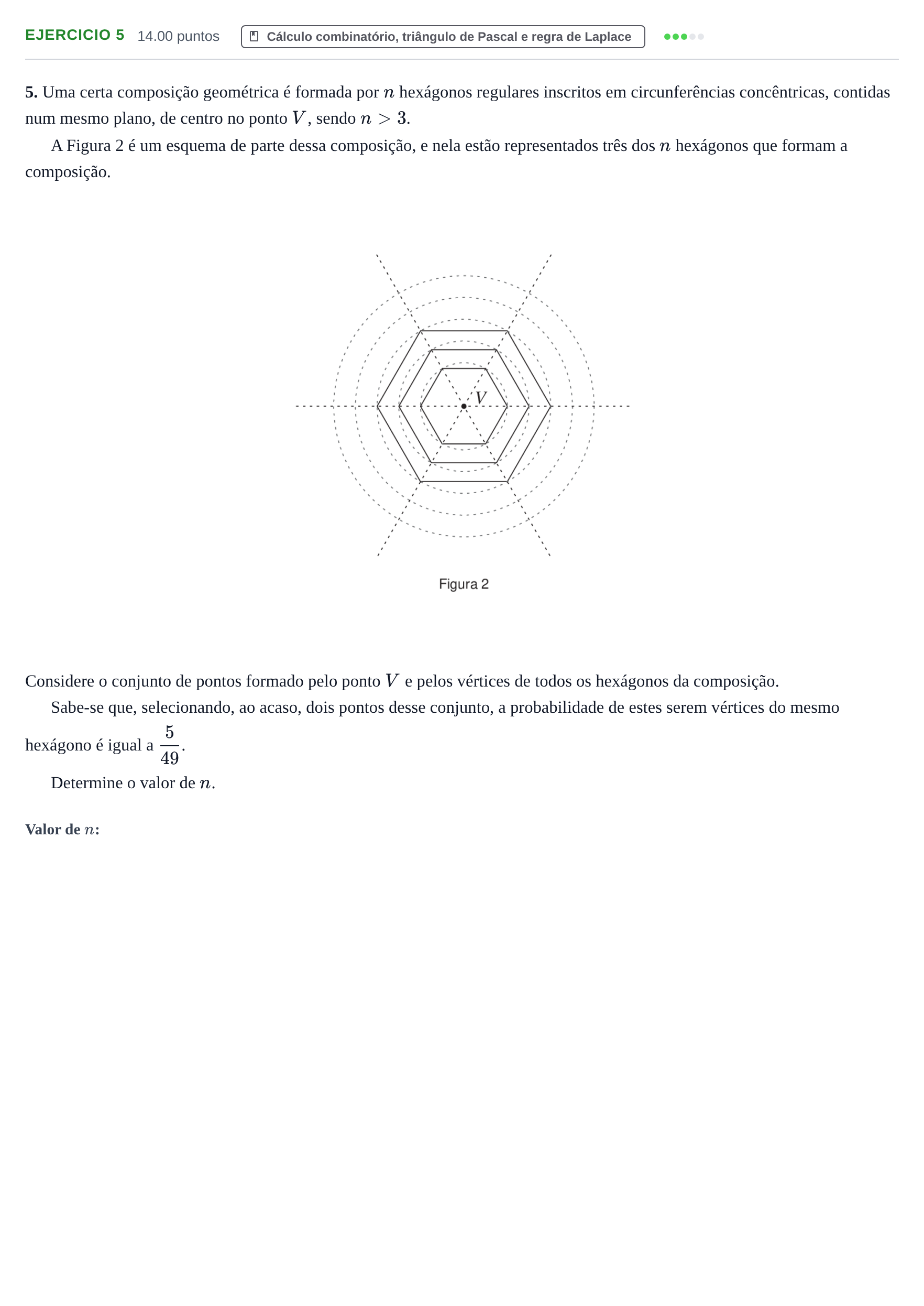 Enunciado: Exercício 5 · Exame Nacional Matemática A 2.ª fase 2023