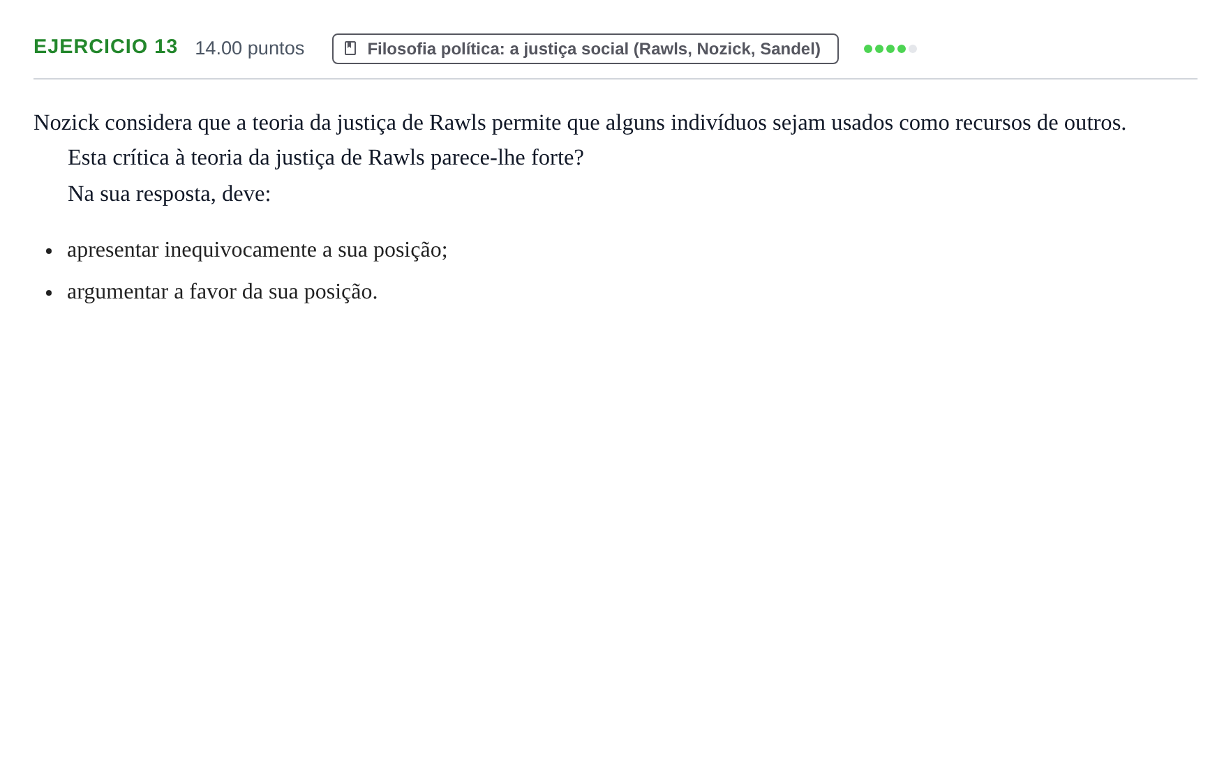 Enunciado: Exercício 13 · Exame Nacional Filosofia 1.ª fase 2023