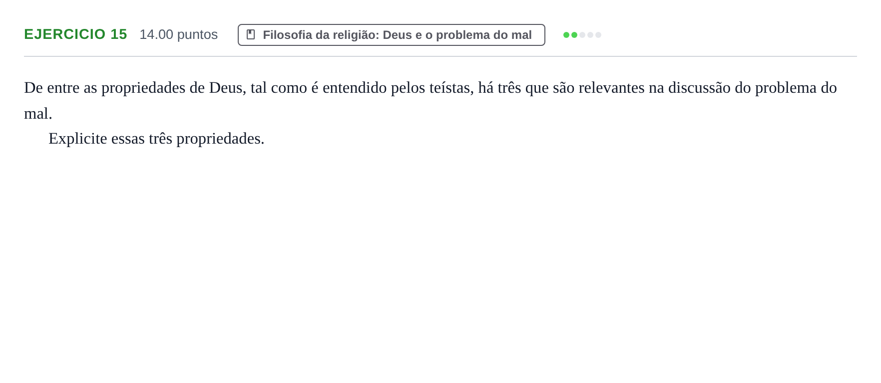 Enunciado: Exercício 15 · Exame Nacional Filosofia 1.ª fase 2023