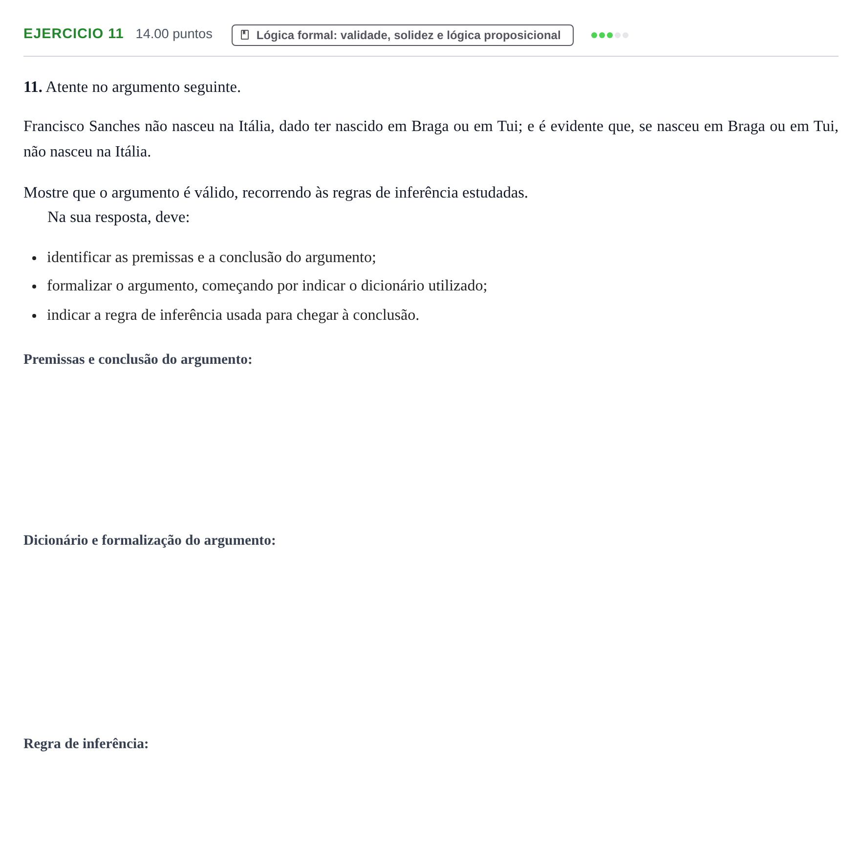 Enunciado: Exercício 11 · Exame Nacional Filosofia 2.ª fase 2023