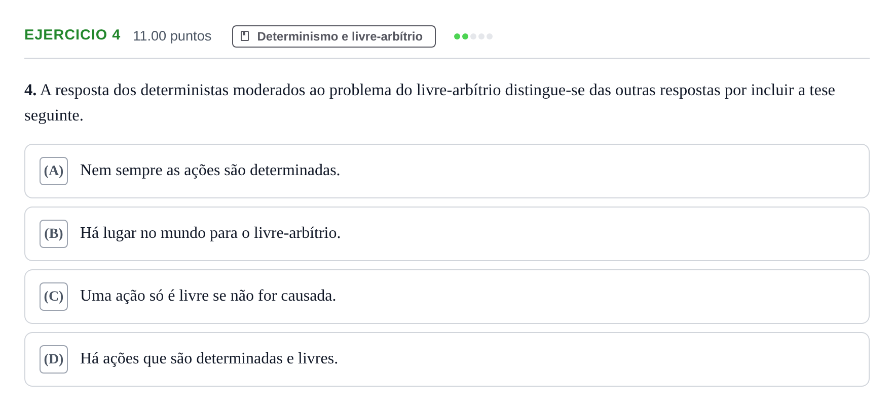 Enunciado: Exercício 4 · Exame Nacional Filosofia 2.ª fase 2023
