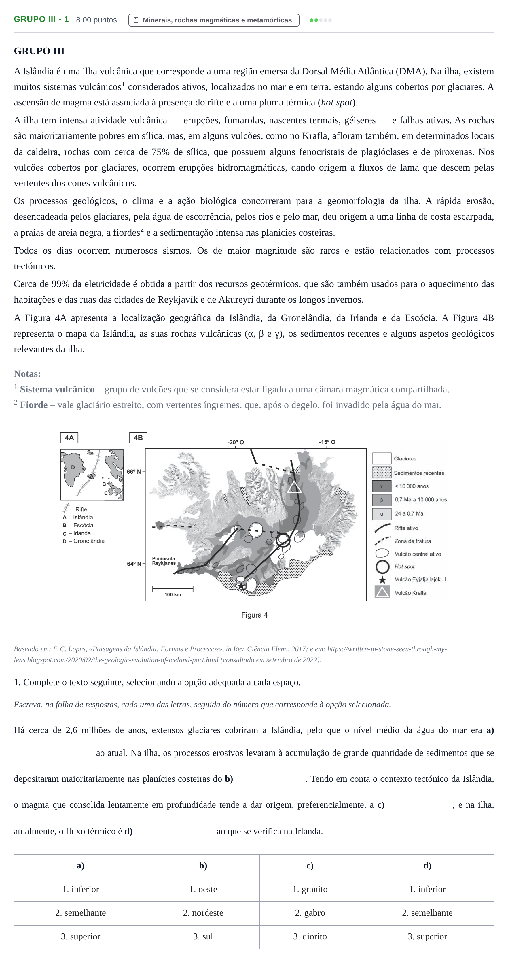 Enunciado: Grupo III - 1 · Exame Nacional Biologia e Geologia 1.ª fase 2023