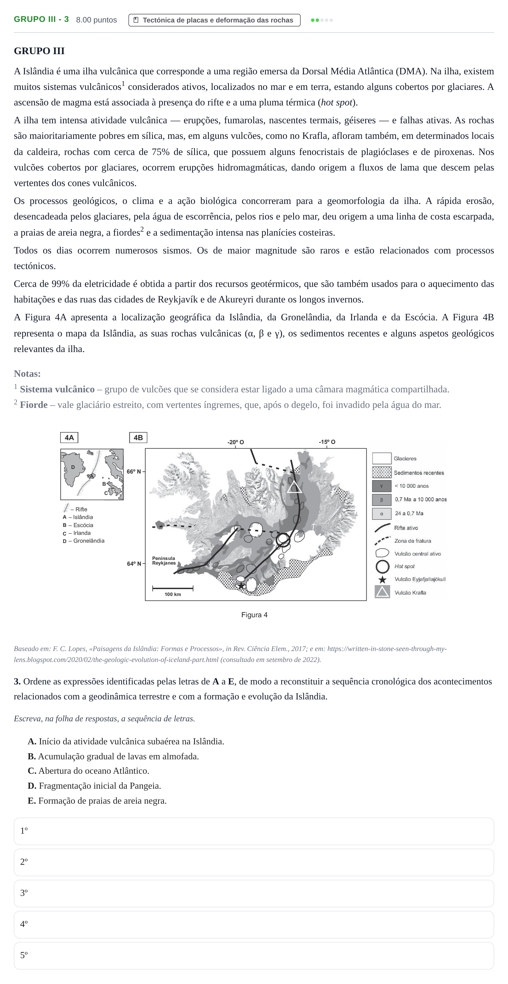Enunciado: Grupo III - 3 · Exame Nacional Biologia e Geologia 1.ª fase 2023