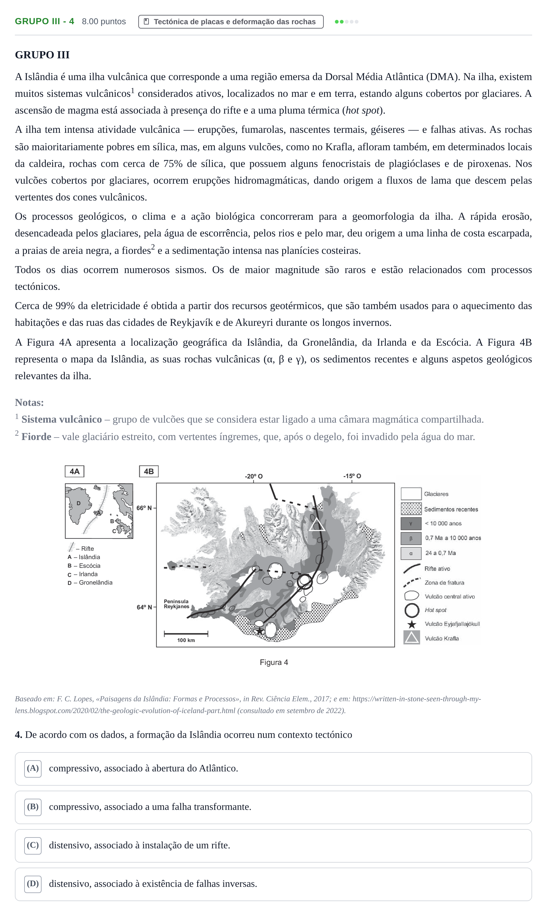 Enunciado: Grupo III - 4 · Exame Nacional Biologia e Geologia 1.ª fase 2023