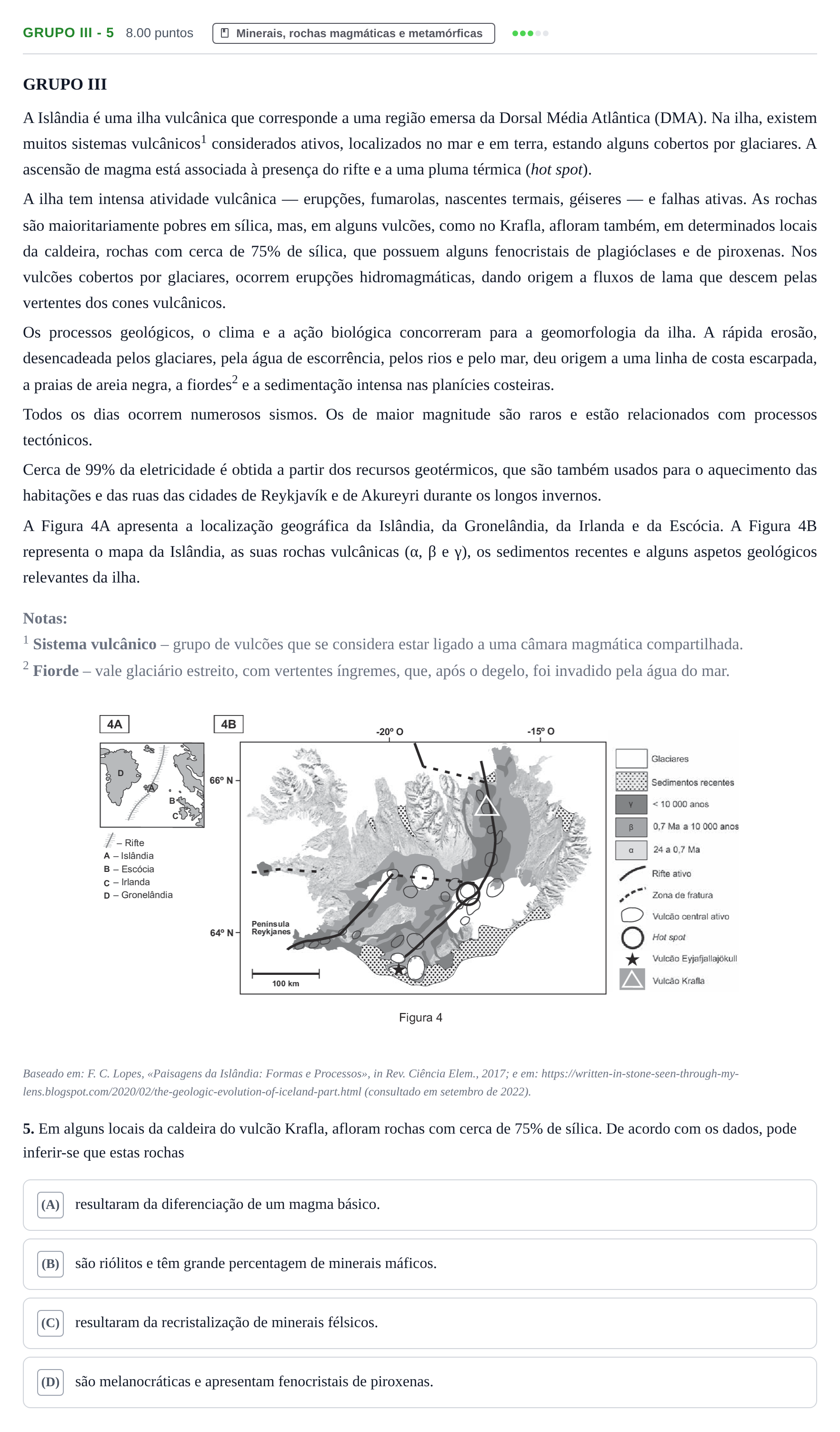 Enunciado: Grupo III - 5 · Exame Nacional Biologia e Geologia 1.ª fase 2023