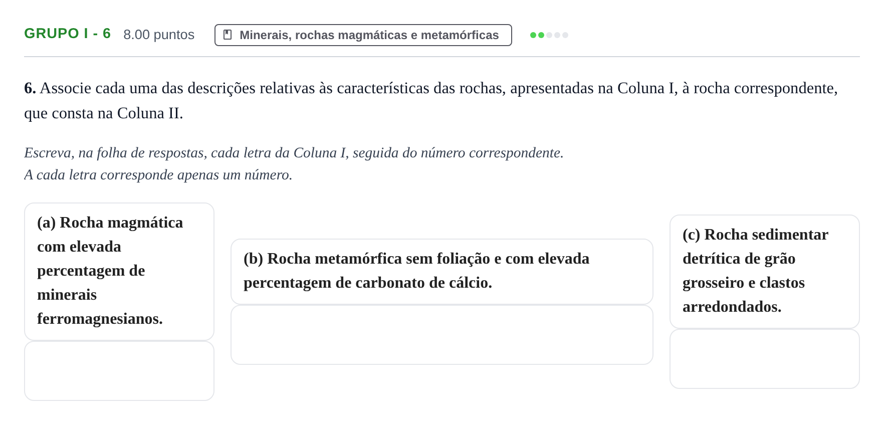 Enunciado: Grupo I - 6 · Exame Nacional Biologia e Geologia 2.ª fase 2023