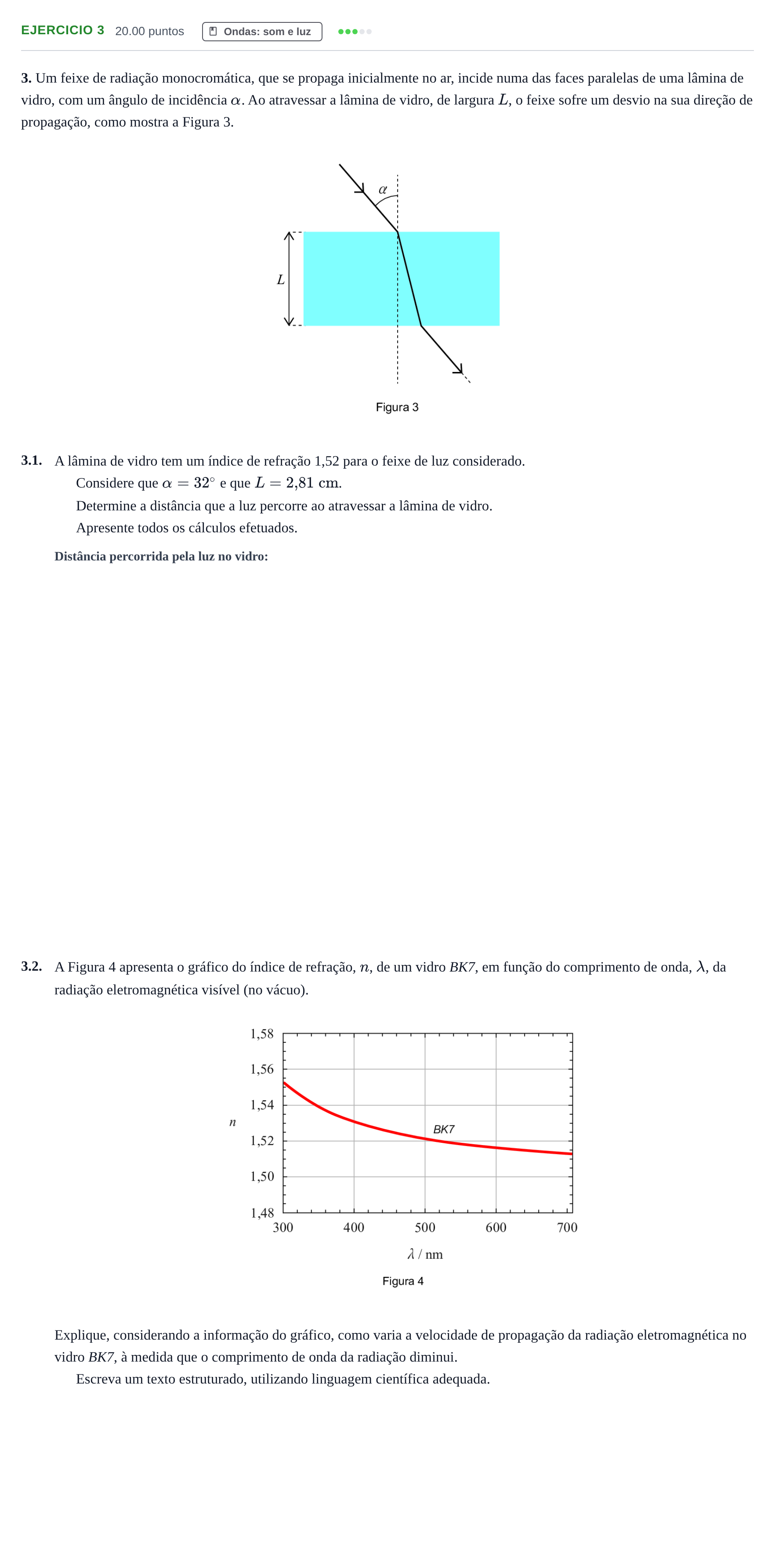 Enunciado: Exercício 3 · Exame Nacional Física e Química A 2.ª fase 2023