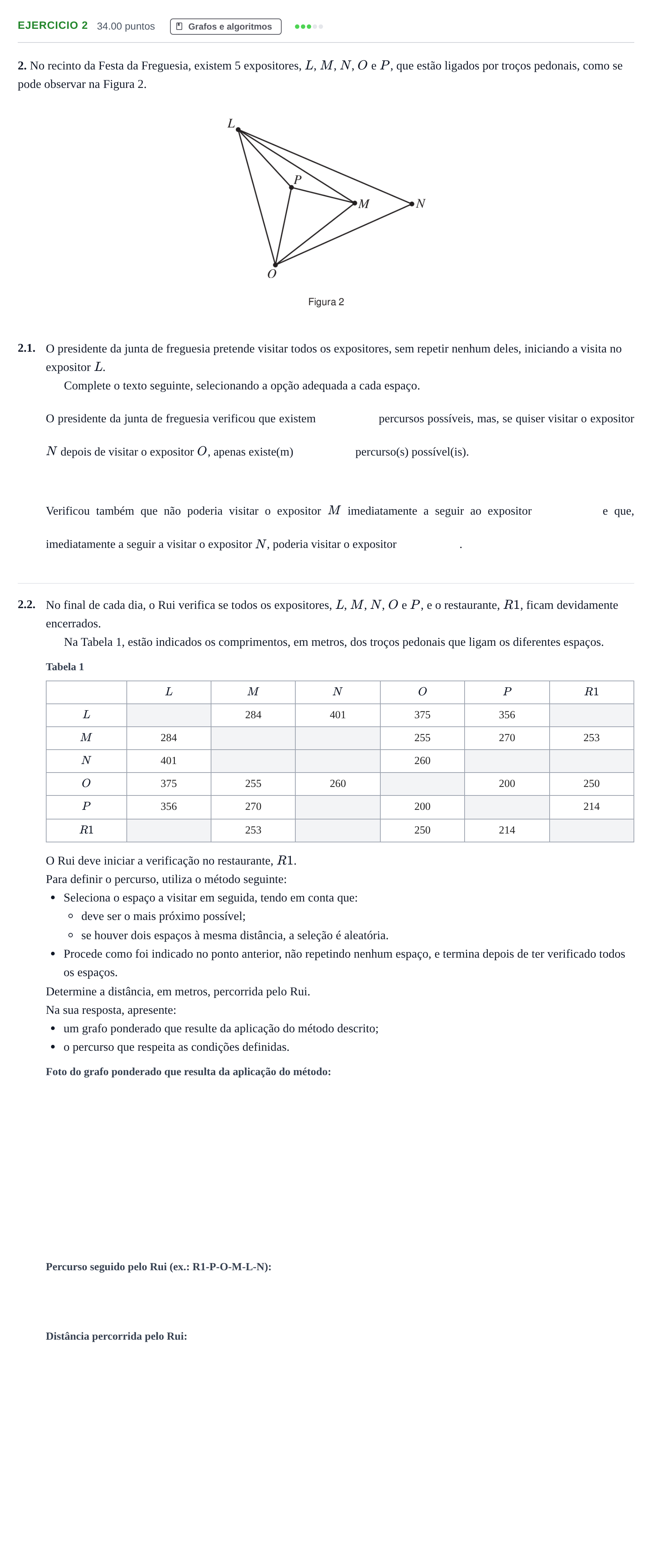 Enunciado: Exercício 2 · Exame Nacional Matemática Aplicada às Ciências Sociais 1.ª fase 2023