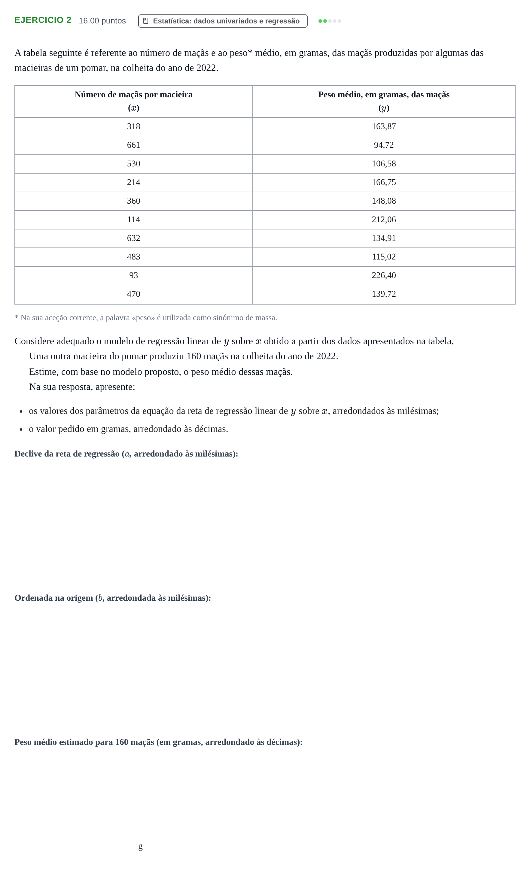 Enunciado: Exercício 2 · Exame Nacional Matemática B 1.ª fase 2023