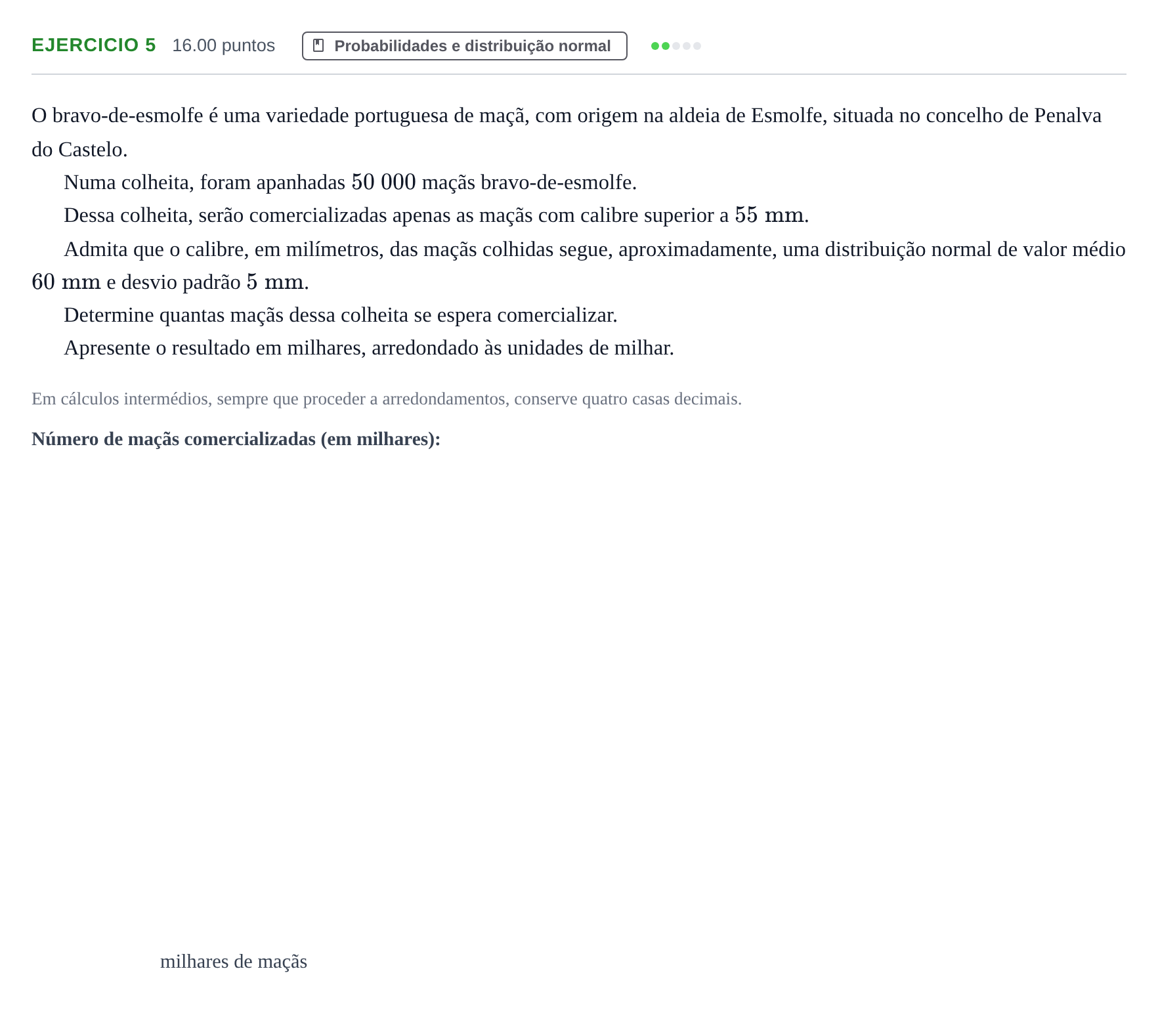 Enunciado: Exercício 5 · Exame Nacional Matemática B 1.ª fase 2023