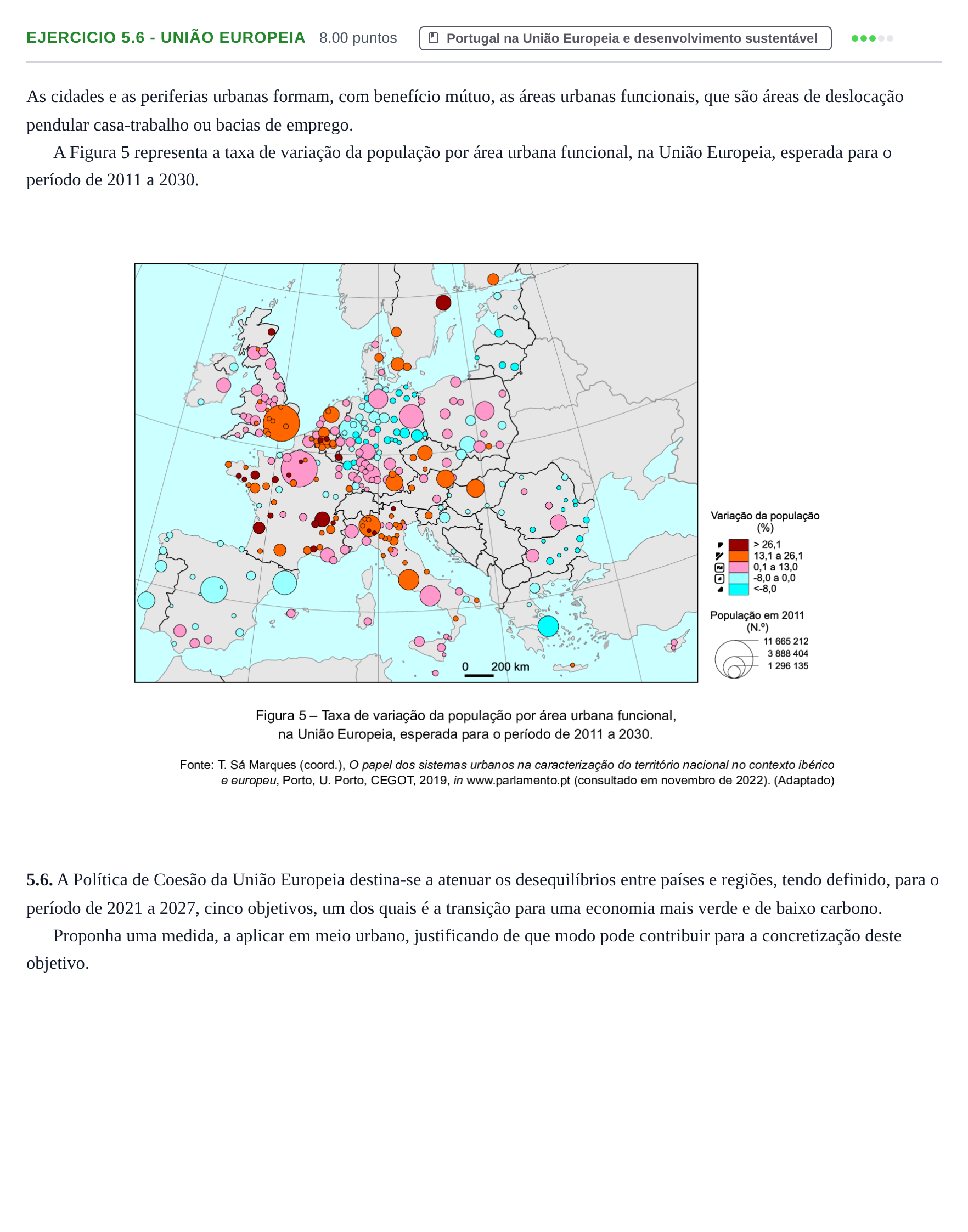 Enunciado: Exercício 5.6 - União Europeia · Exame Nacional Geografia A 1.ª fase 2023