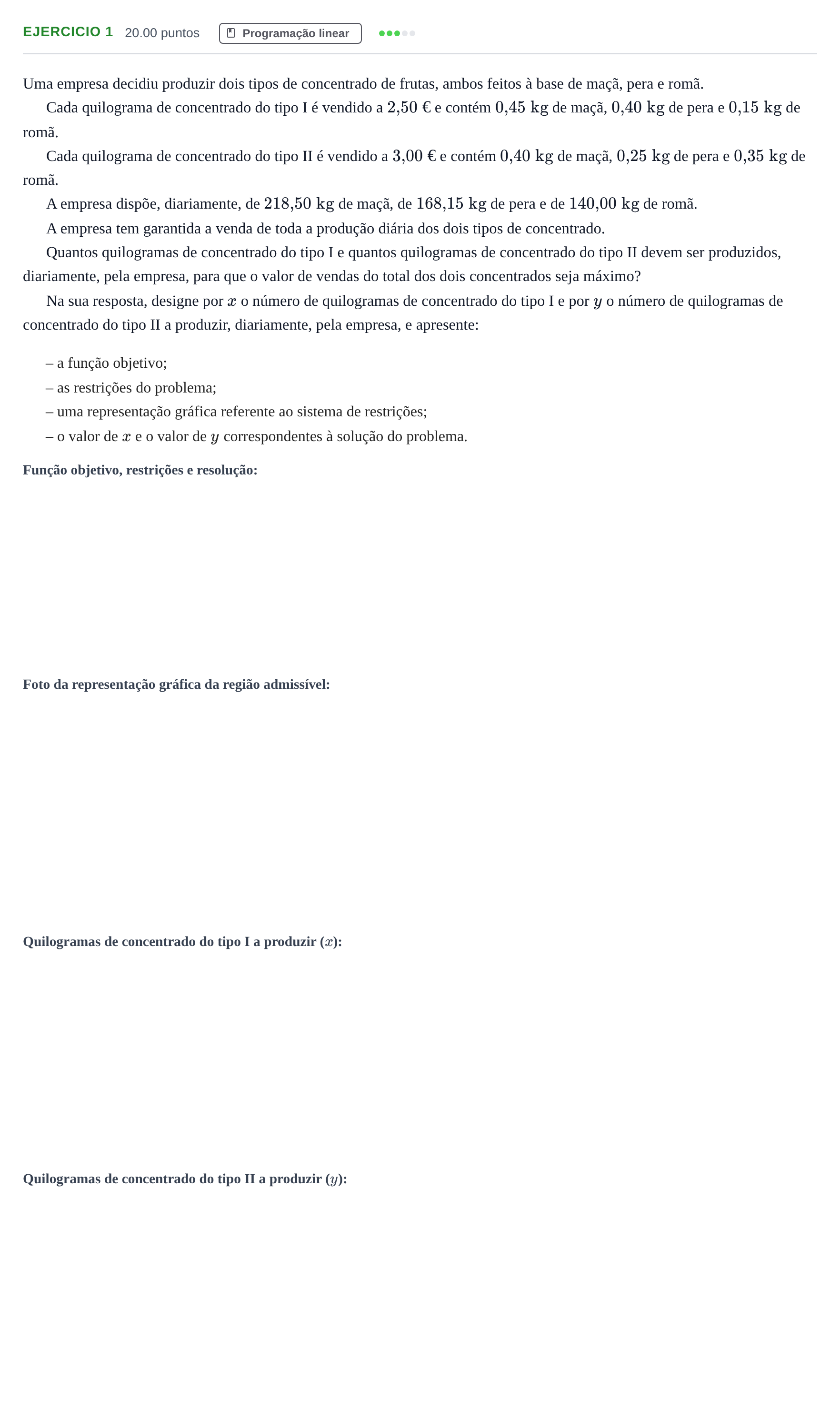 Enunciado: Exercício 1 · Exame Nacional Matemática B 2.ª fase 2023