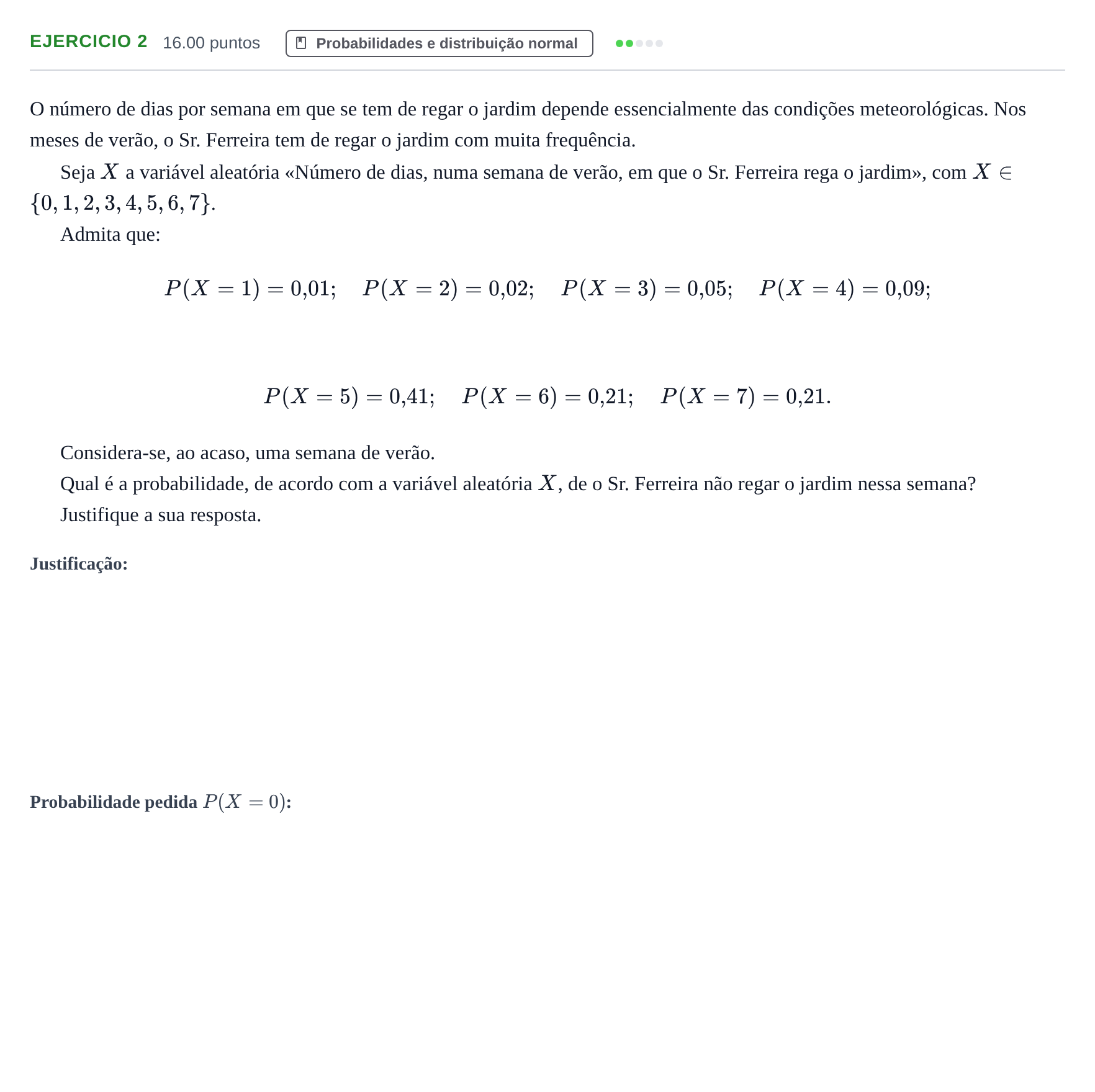 Enunciado: Exercício 2 · Exame Nacional Matemática B 2.ª fase 2023
