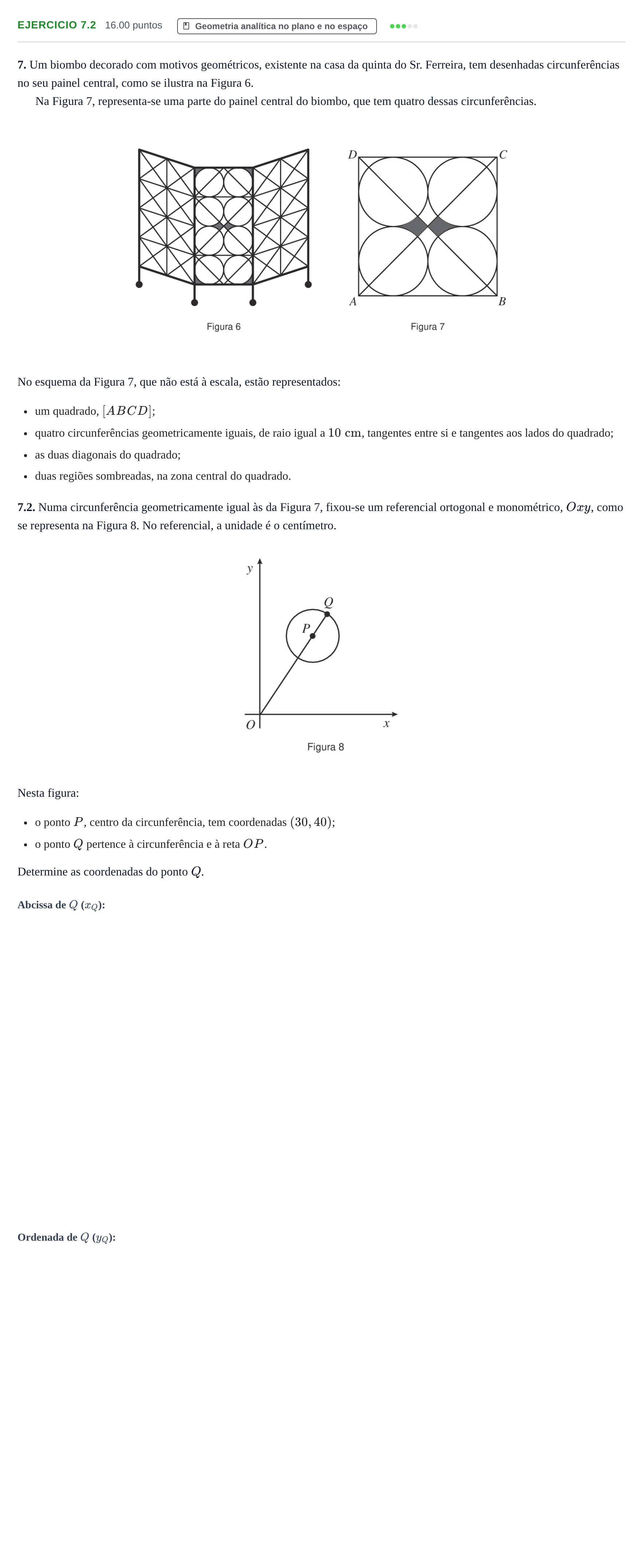 Enunciado: Exercício 7.2 · Exame Nacional Matemática B 2.ª fase 2023