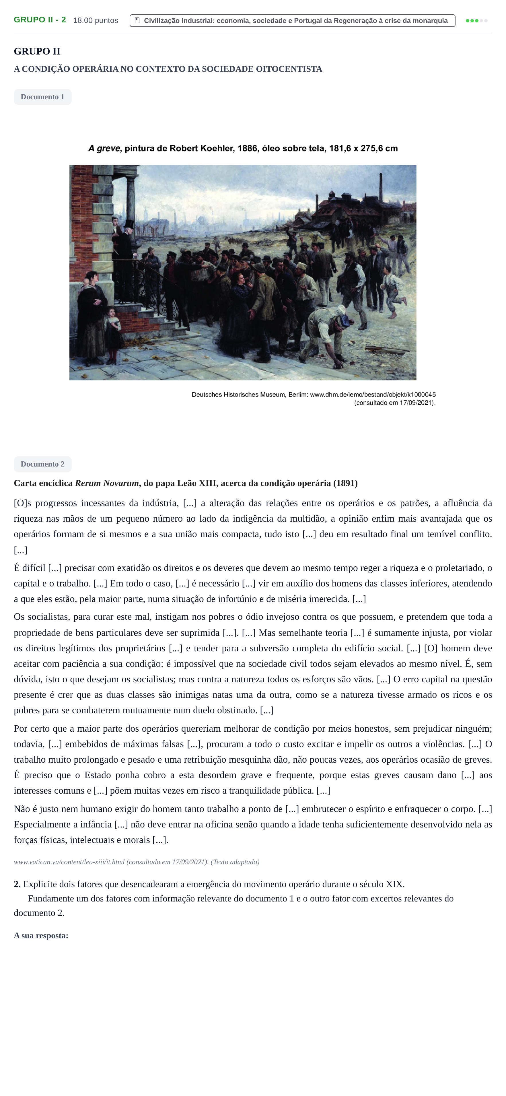 Enunciado: Grupo II - 2 · Exame Nacional História A 1.ª fase 2022