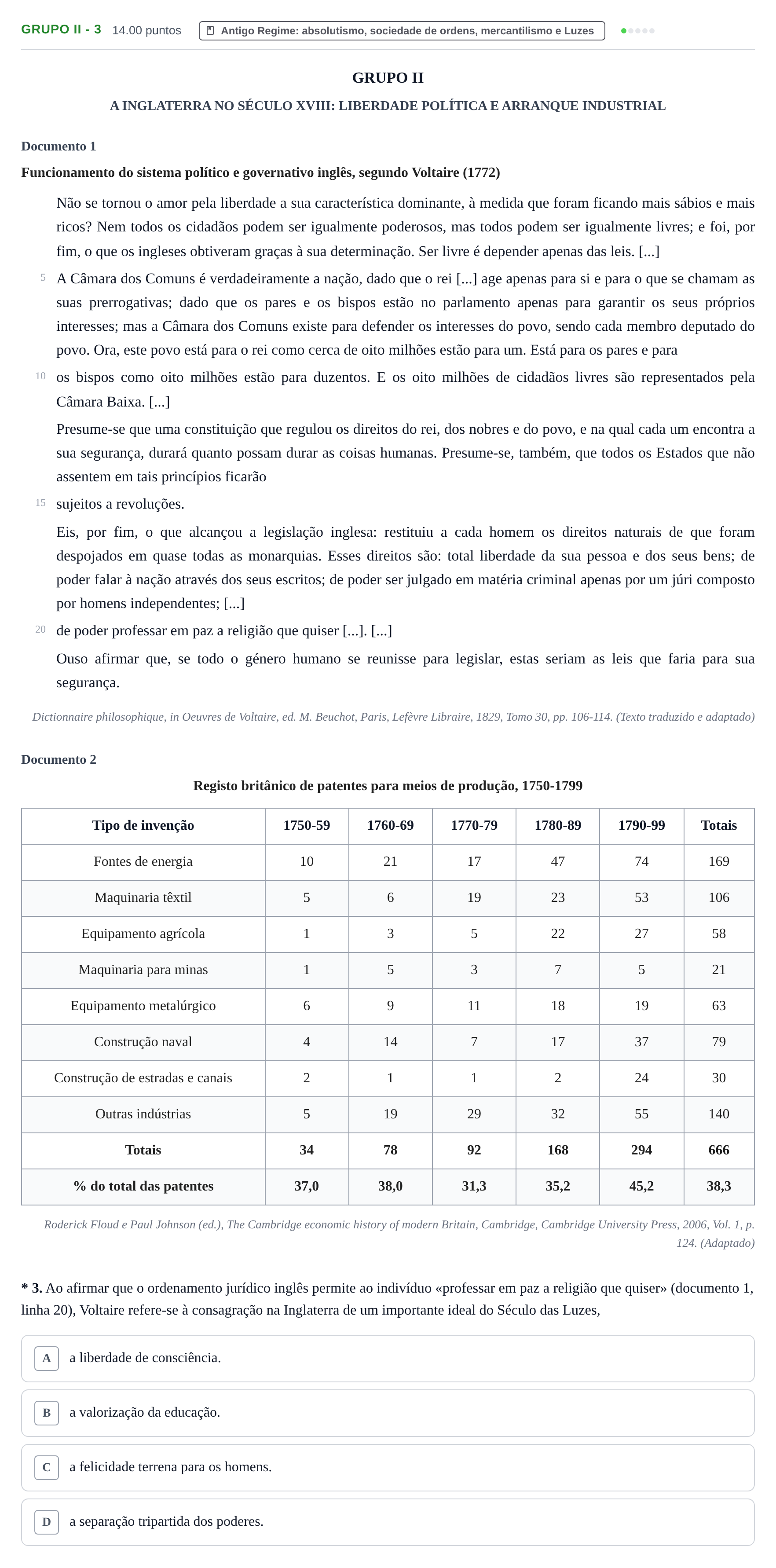 Enunciado: Grupo II - 3 · Exame Nacional História A 2.ª fase 2022