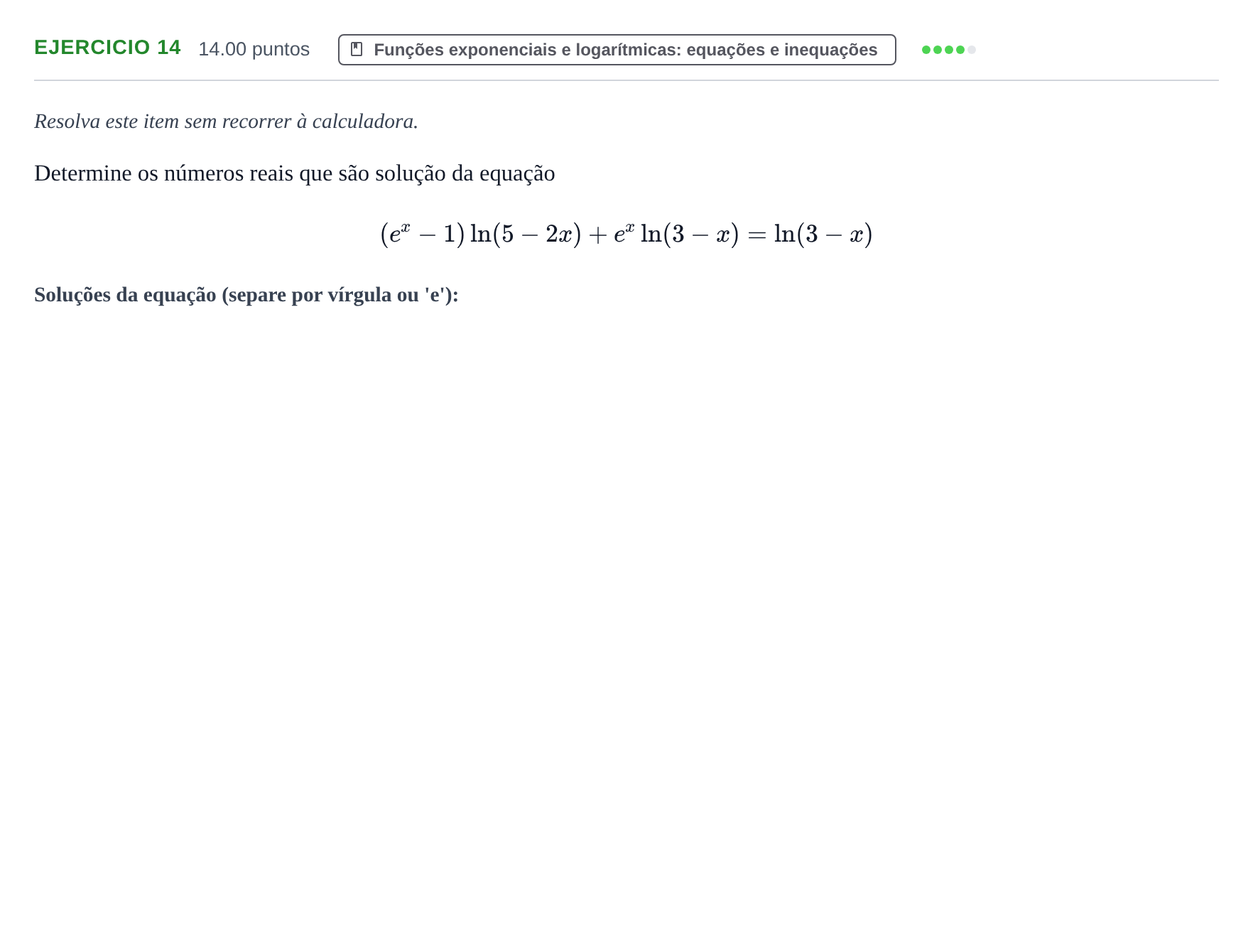 Enunciado: Exercício 14 · Exame Nacional Matemática A 1.ª fase 2022