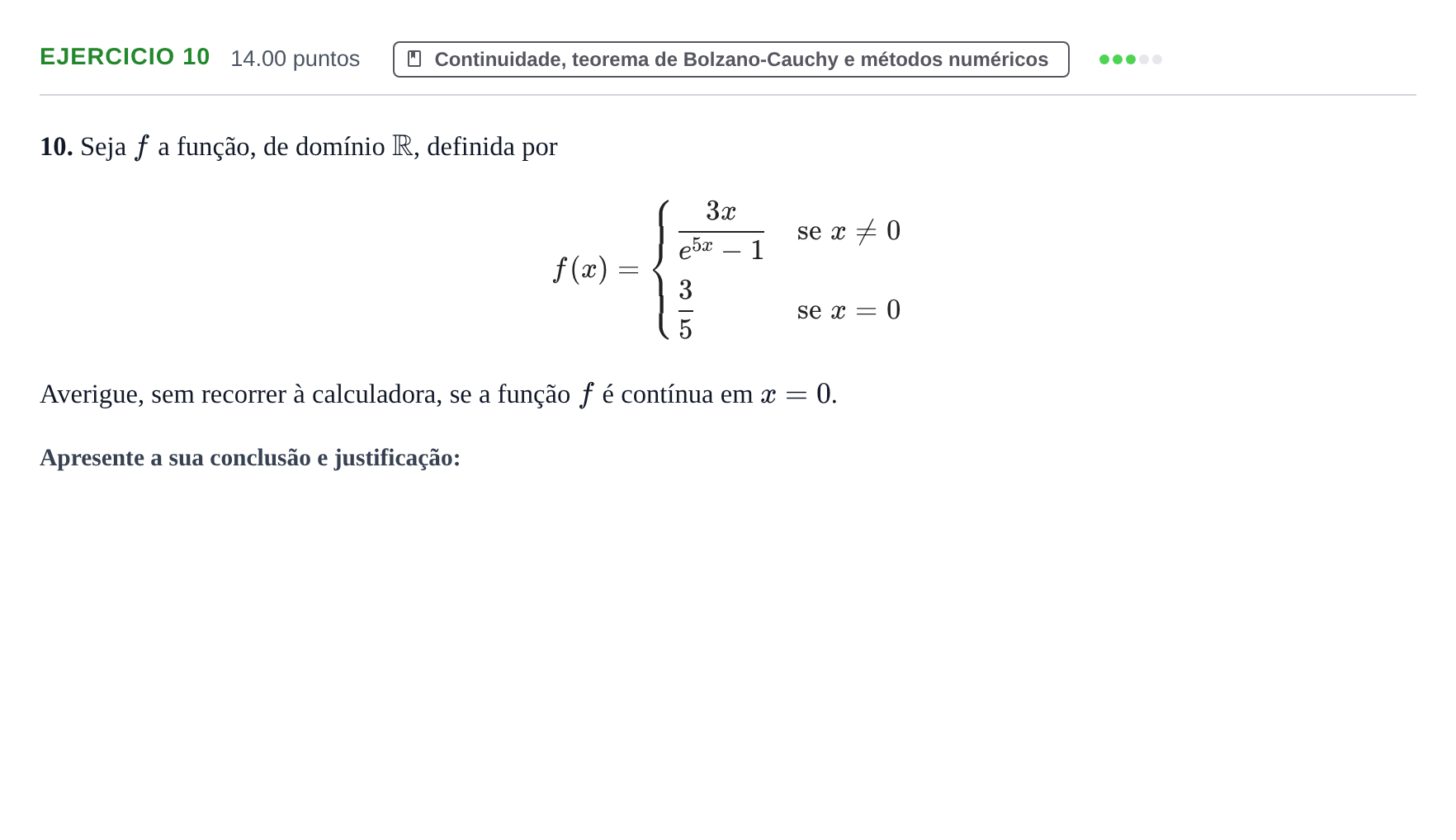 Enunciado: Exercício 10 · Exame Nacional Matemática A Época especial 2022
