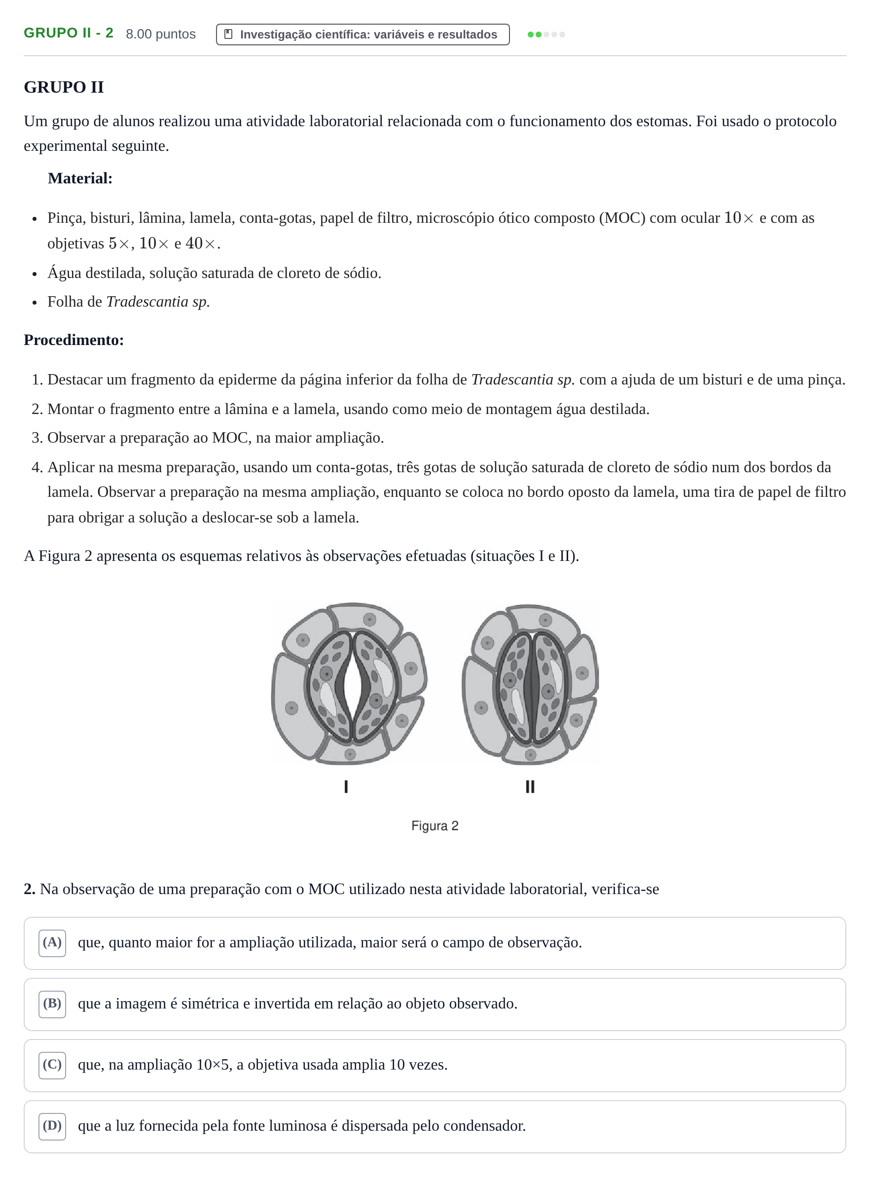 Enunciado: Grupo II - 2 · Exame Nacional Biologia e Geologia Época especial 2022