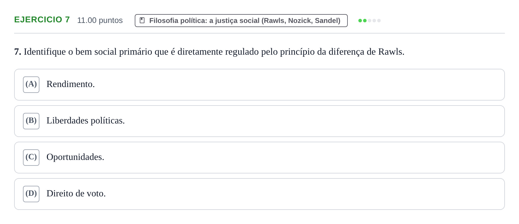 Enunciado: Exercício 7 · Exame Nacional Filosofia 1.ª fase 2022