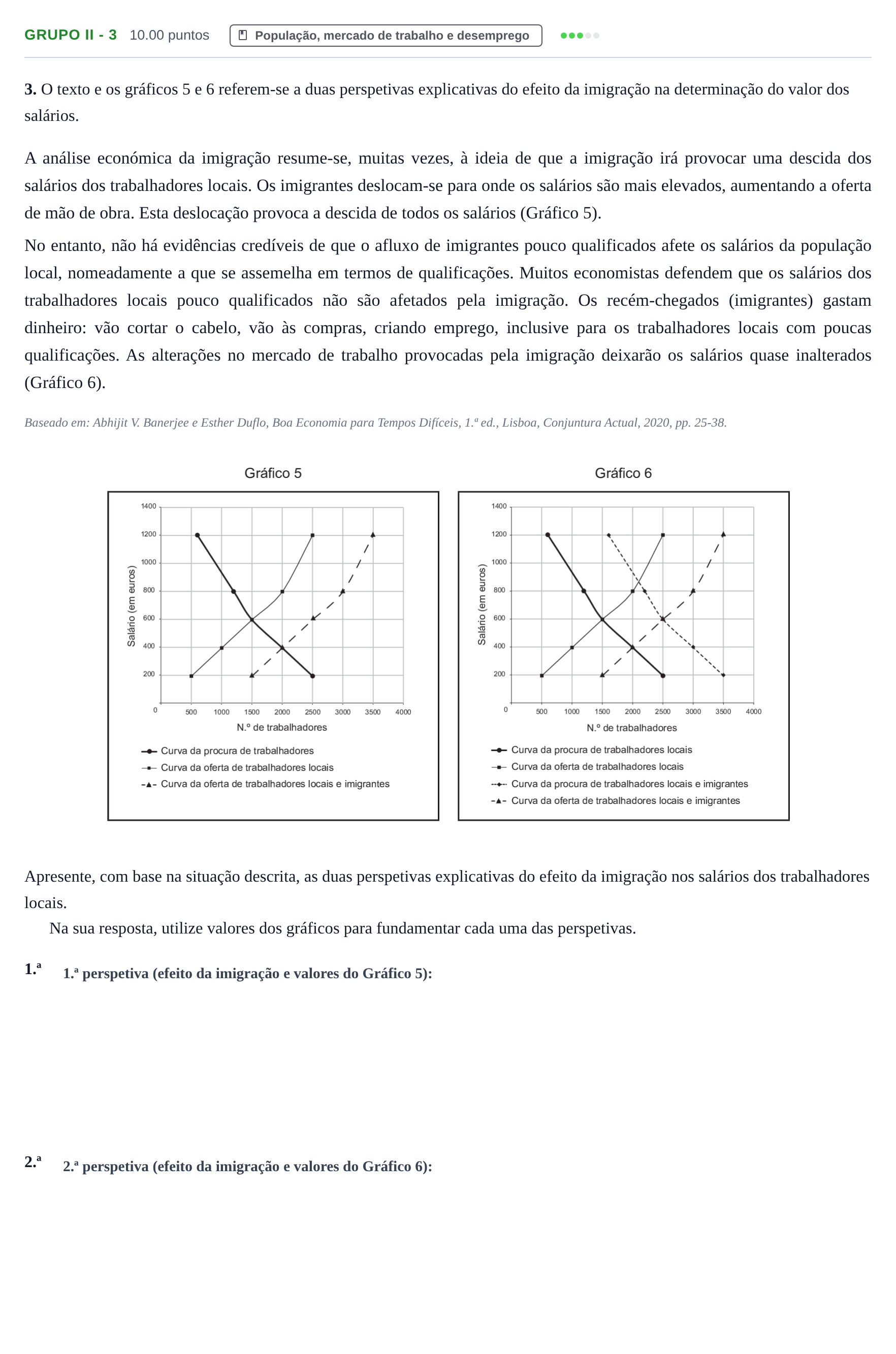 Enunciado: Grupo II - 3 · Exame Nacional Economia A Época especial 2022