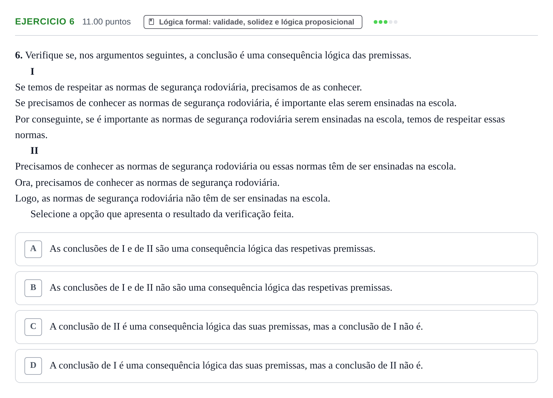 Enunciado: Exercício 6 · Exame Nacional Filosofia 2.ª fase 2022