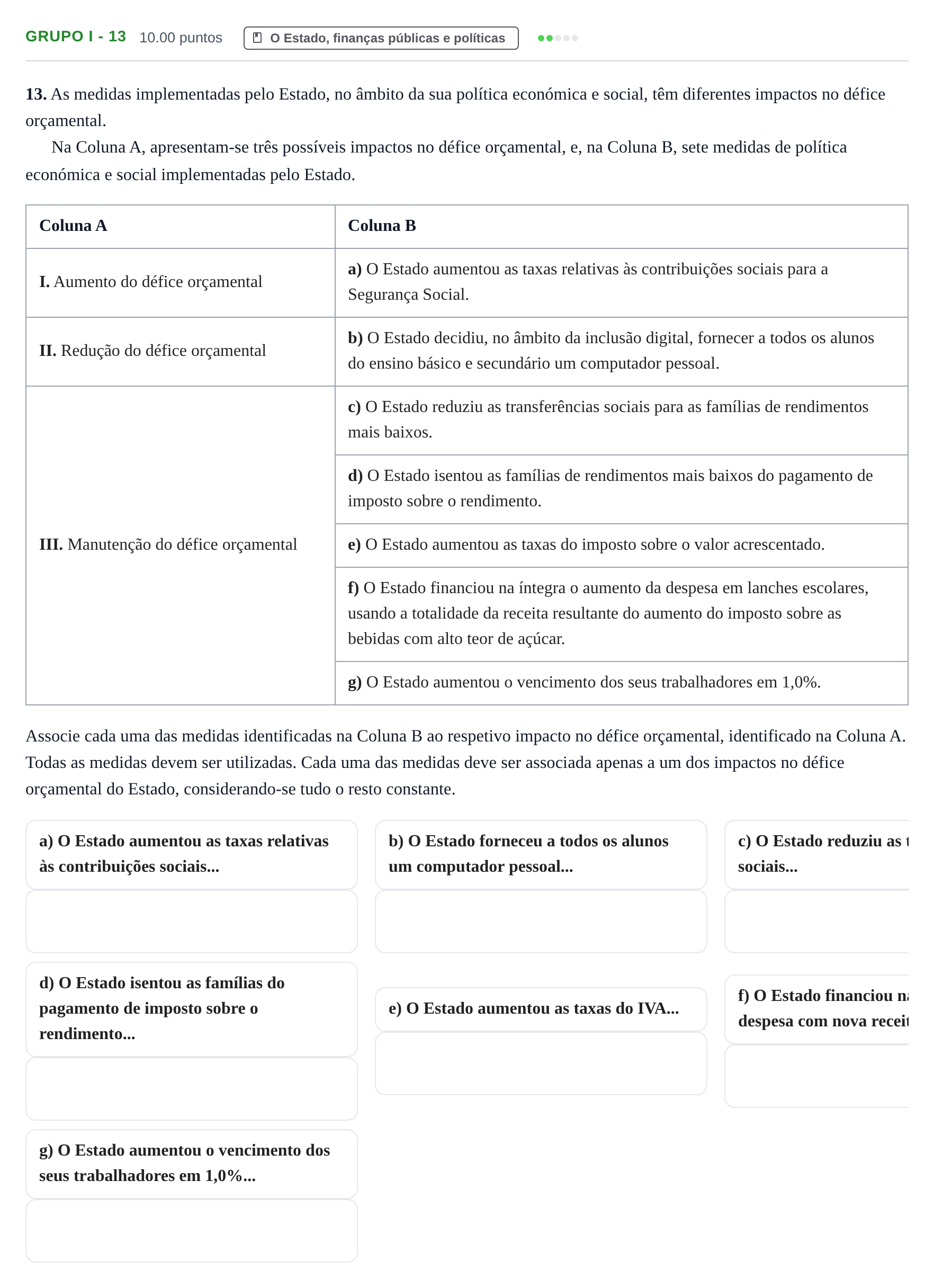 Enunciado: Grupo I - 13 · Exame Nacional Economia A 2.ª fase 2022