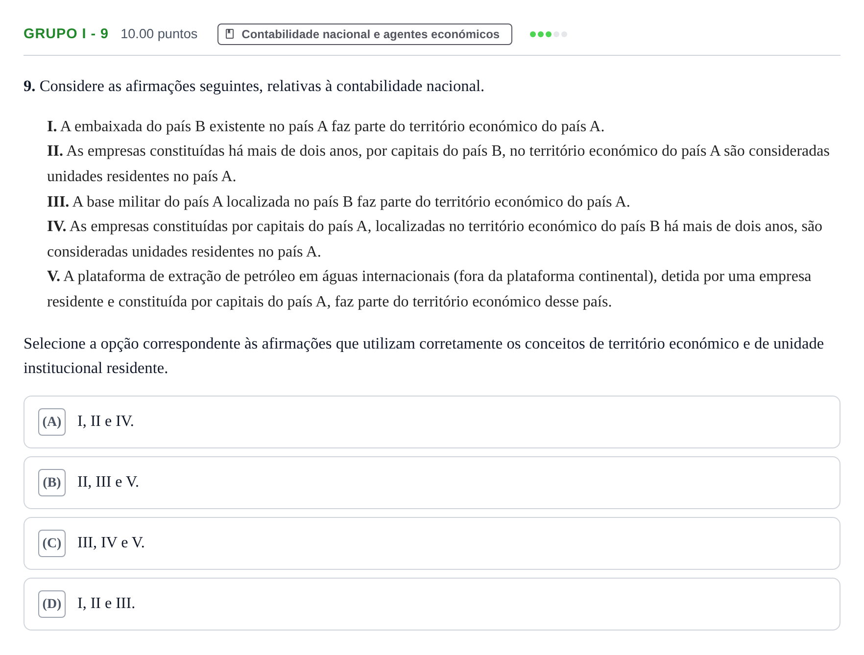 Enunciado: Grupo I - 9 · Exame Nacional Economia A 2.ª fase 2022