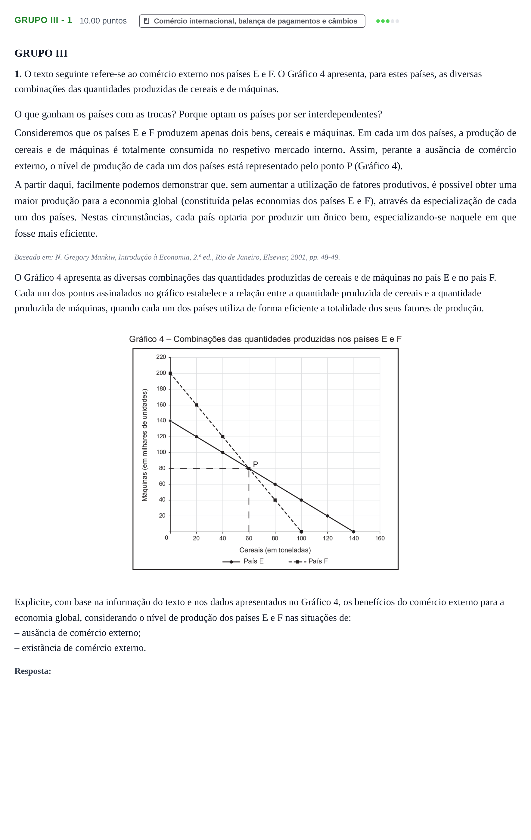 Enunciado: Grupo III - 1 · Exame Nacional Economia A 2.ª fase 2022