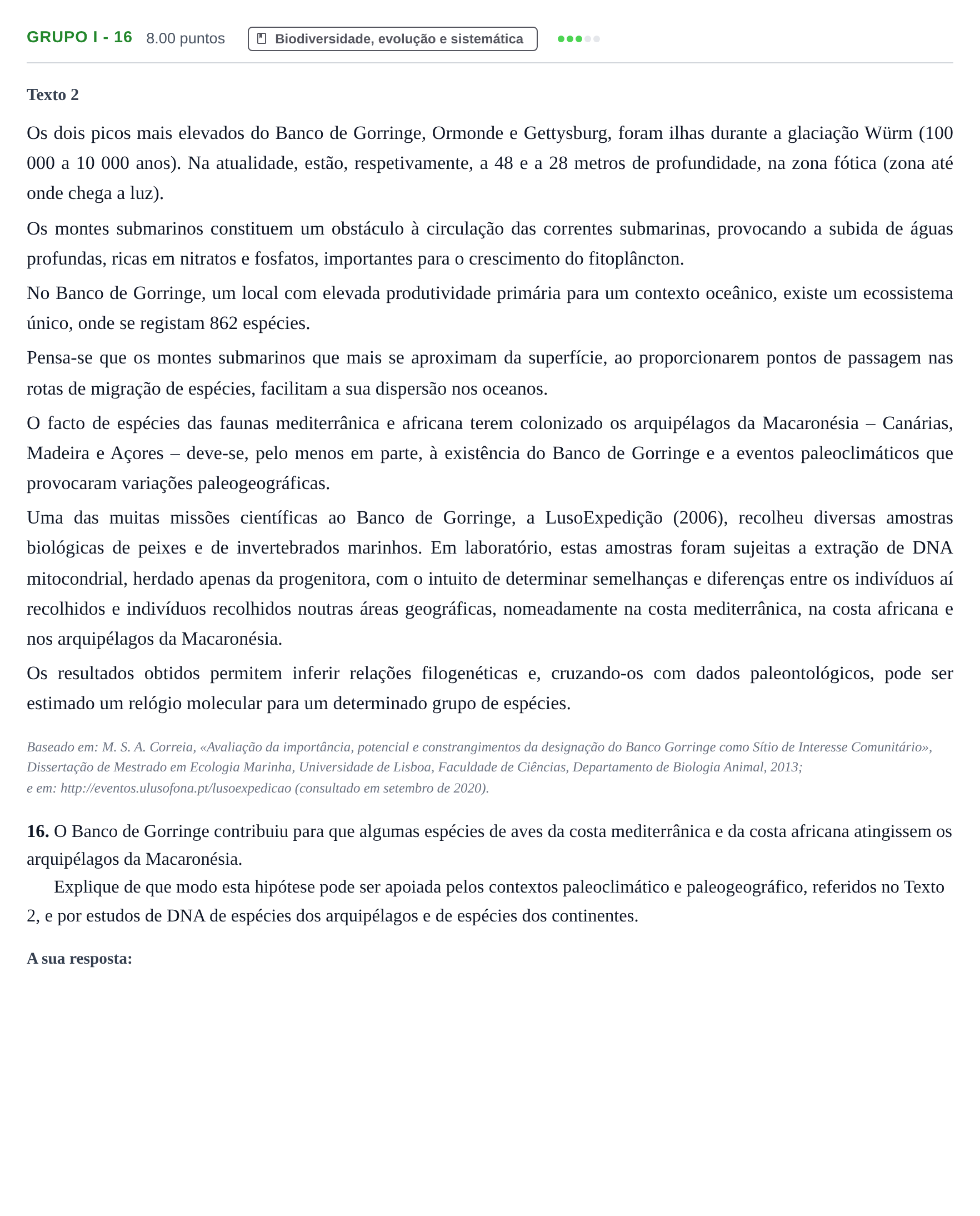 Enunciado: Grupo I - 16 · Exame Nacional Biologia e Geologia 2.ª fase 2022