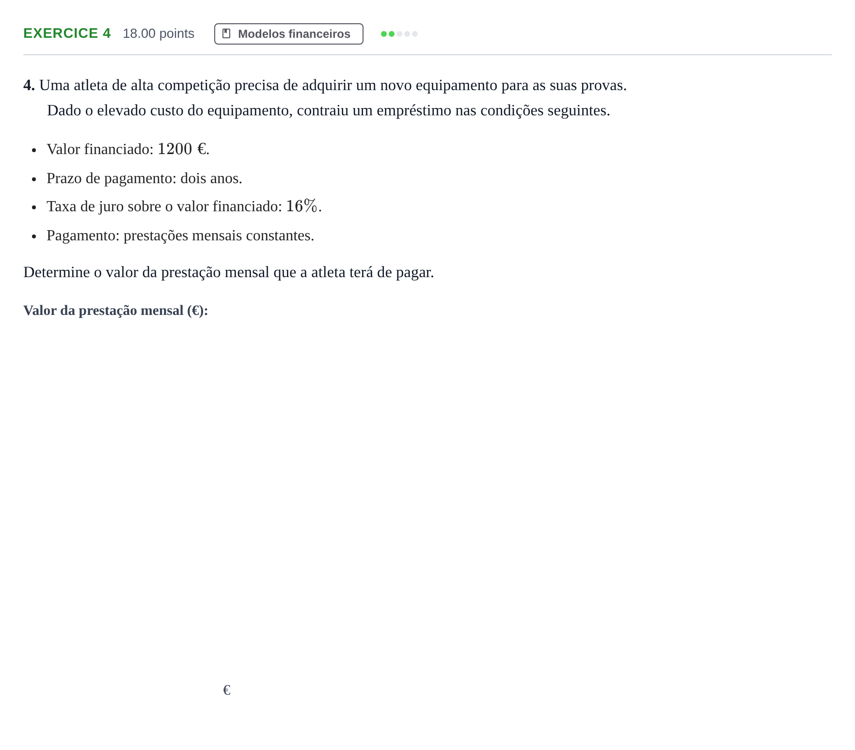 Enunciado: Exercício 4 · Exame Nacional Matemática Aplicada às Ciências Sociais Época especial 2022