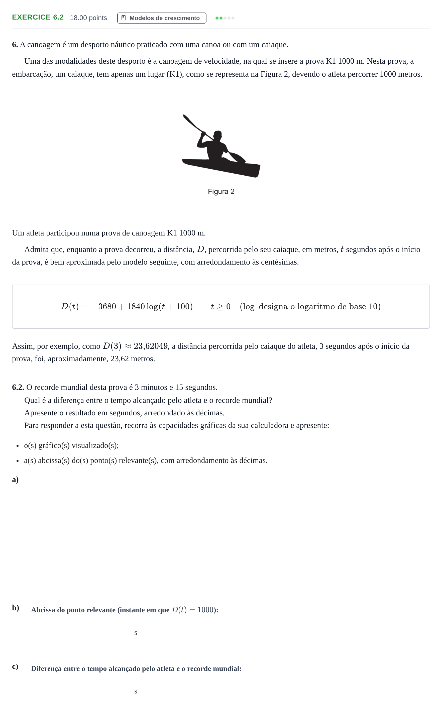 Enunciado: Exercício 6.2 · Exame Nacional Matemática Aplicada às Ciências Sociais Época especial 2022