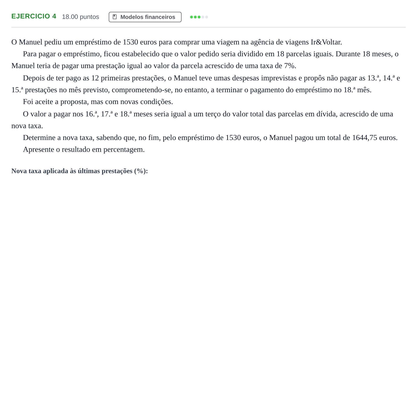 Enunciado: Exercício 4 · Exame Nacional Matemática Aplicada às Ciências Sociais 1.ª fase 2022