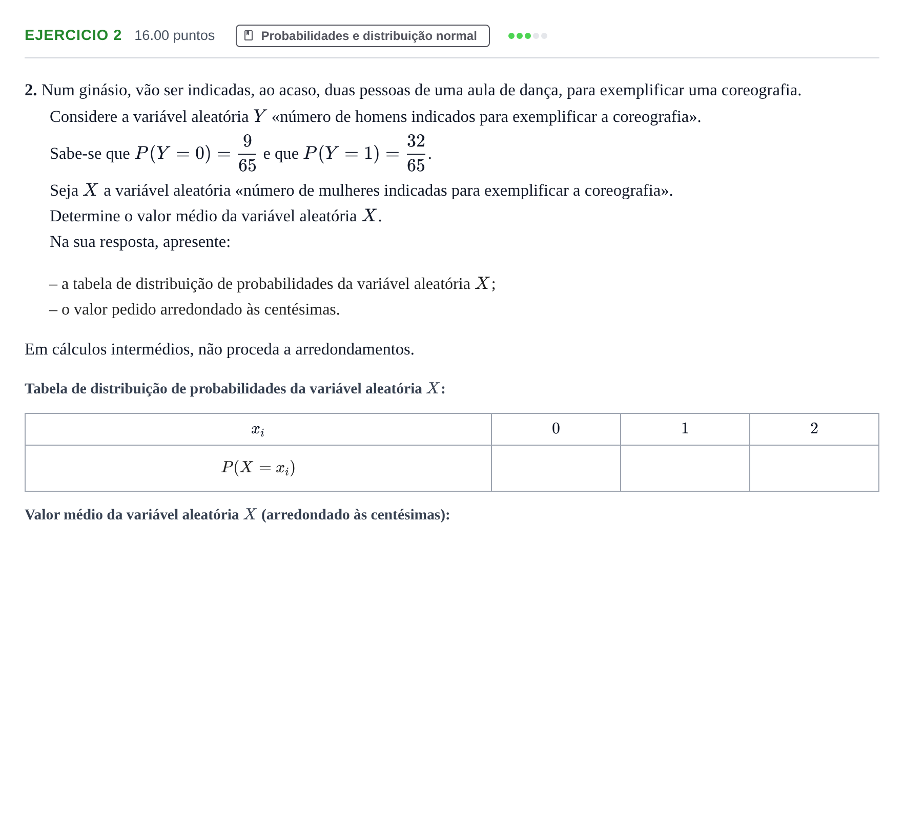 Enunciado: Exercício 2 · Exame Nacional Matemática B 2.ª fase 2022