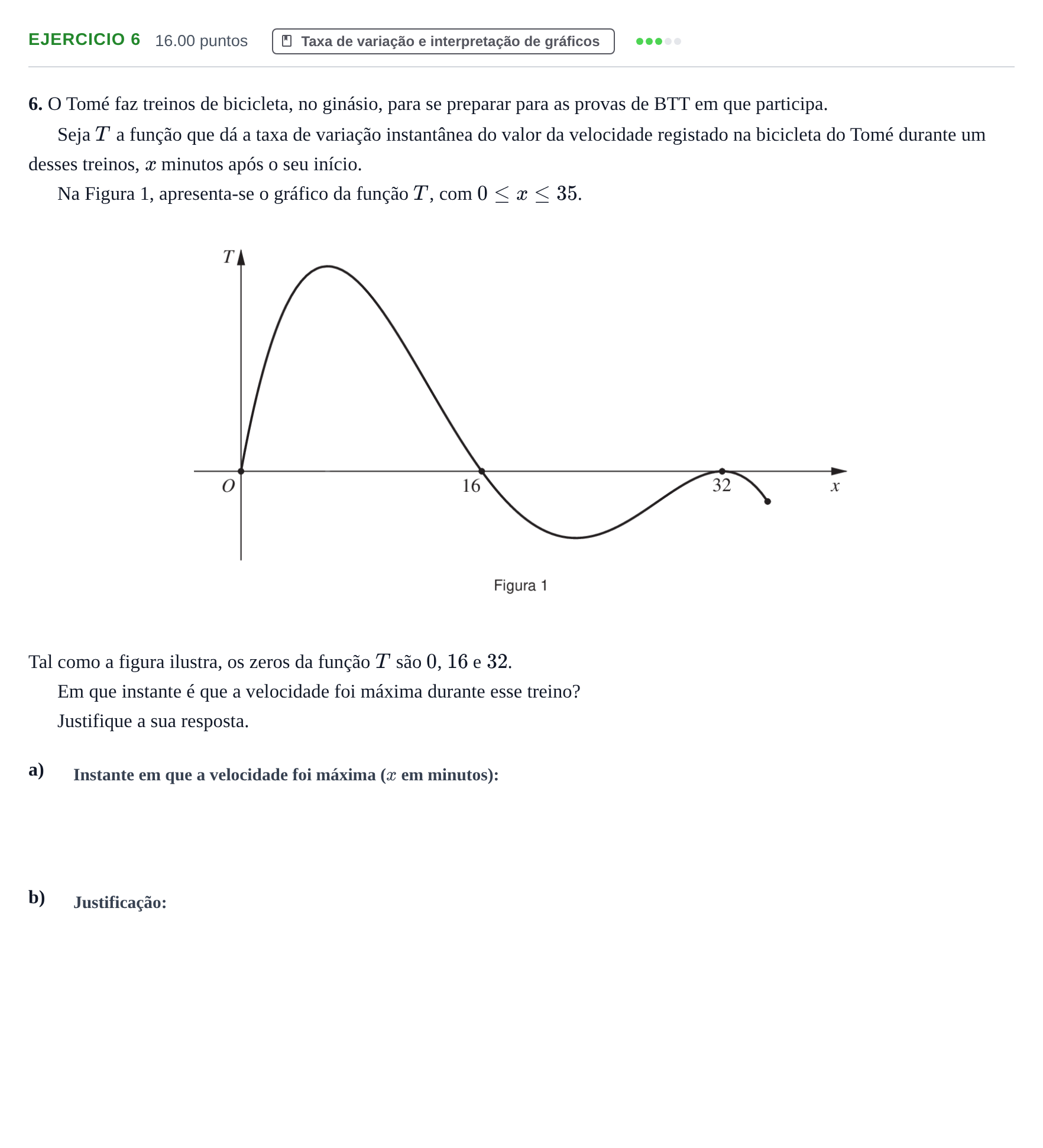 Enunciado: Exercício 6 · Exame Nacional Matemática B 2.ª fase 2022