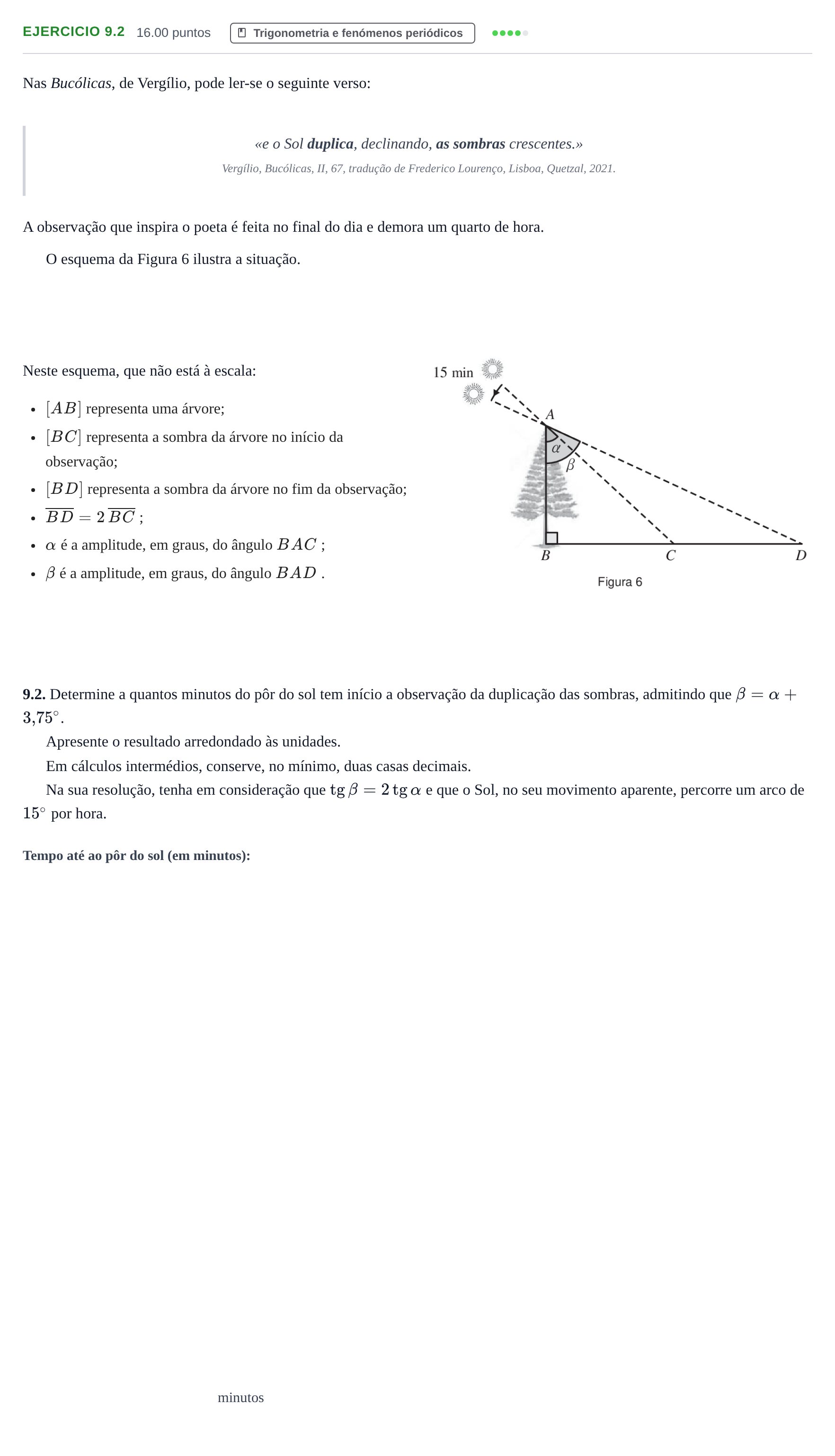 Enunciado: Exercício 9.2 · Exame Nacional Matemática B 2.ª fase 2022
